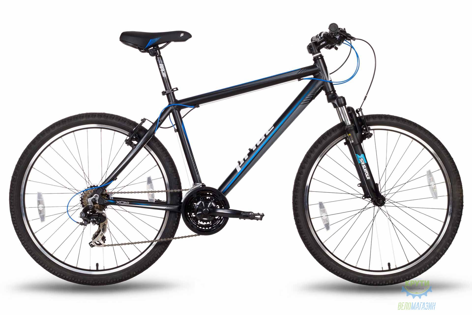Велосипед 26'' PRIDE XC-2.0 - 19 серо-черный матовый 2016
