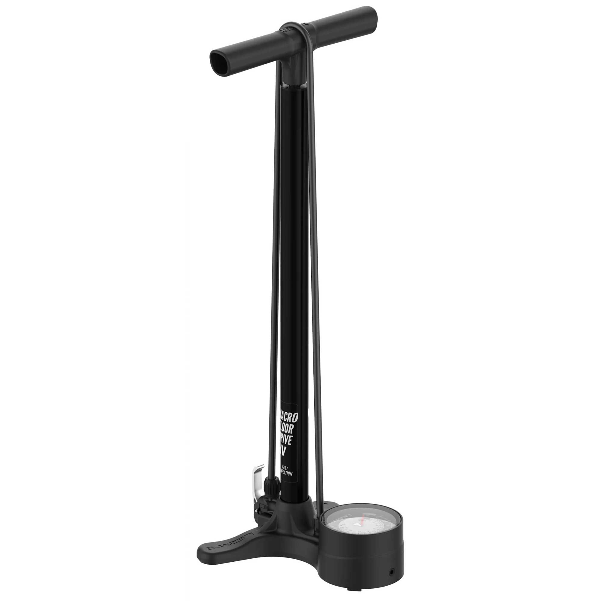 Підлоговий насос LEZYNE MACRO FLOOR DRIVE HV DV Манометр 3,5 Чорний матовий 100psi Y18