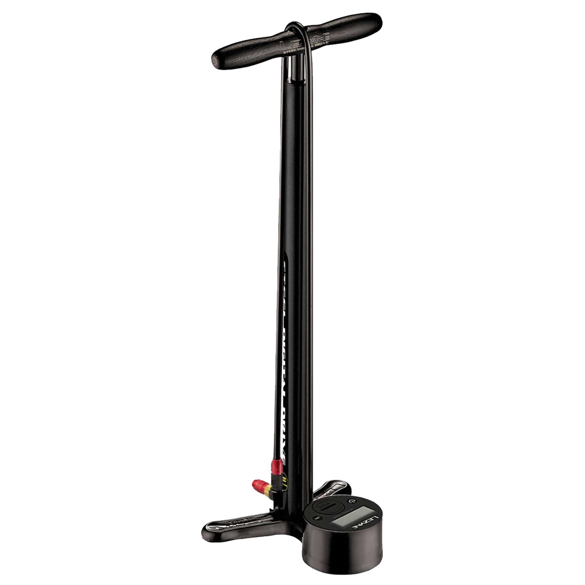 Напольный насос LEZYNE STEEL DIGITAL DRIVE Манометр 3,5 Черный матовый 220psi Y14