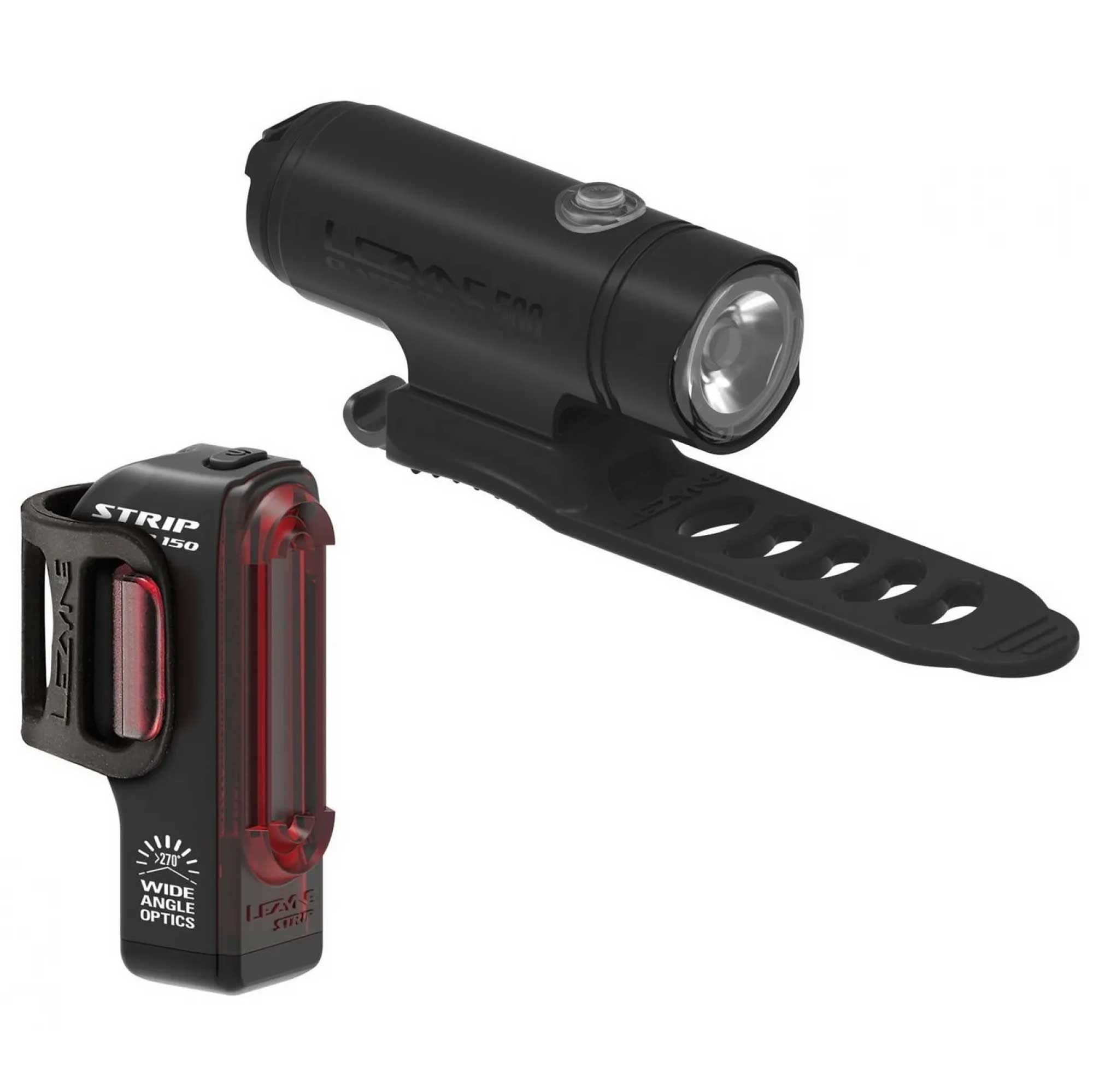 Комплект світла LEZYNE CLASSIC DRIVE / STRIP PAIR Чорний матовий/Чорний 500/150 люменівів Y13