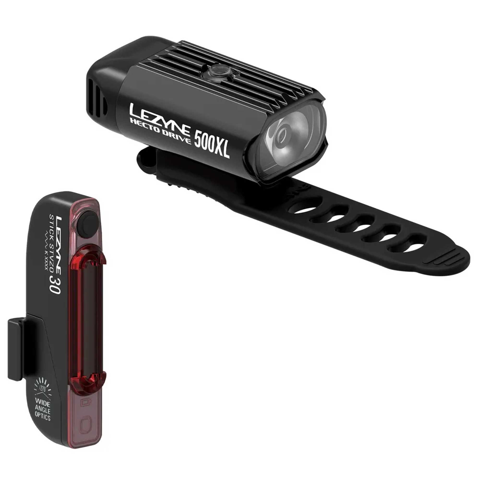 Комплект света LEZYNE HECTO DRIVE 500XL/STICK PAIR Черный/Черный 500/30 люменей Y14