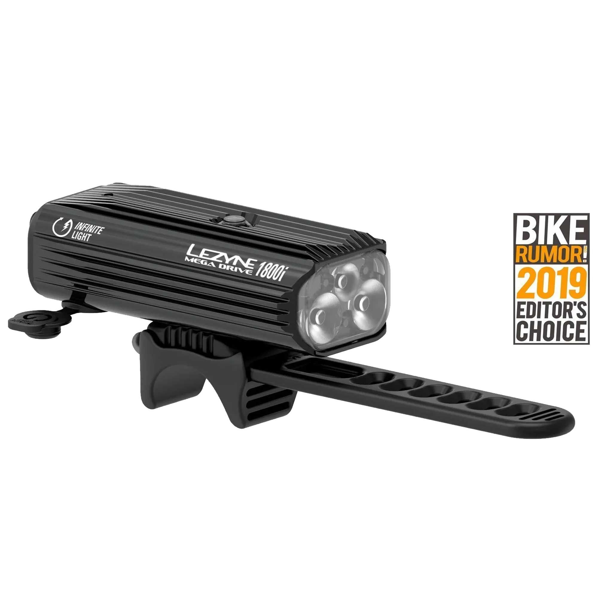 Переднє світло LEZYNE MEGA DRIVE 1800i Чорний 1800 люменів Y13