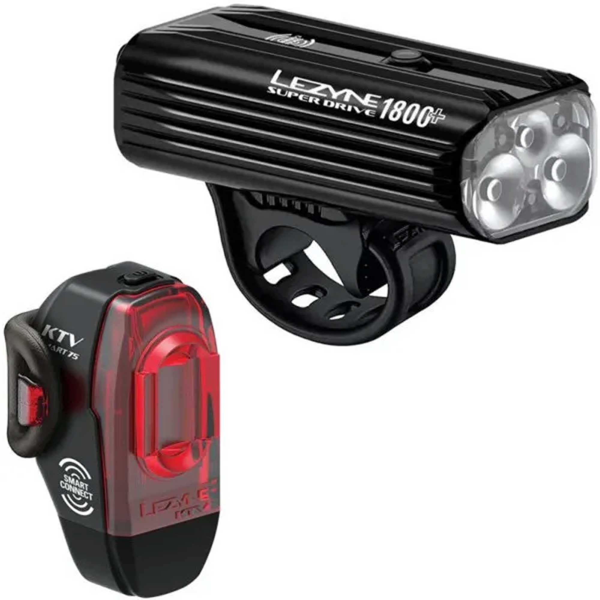 Комплект світла Lezyne SUPER DRIVE 1800+ / KTV PRO SMART black (Y17)