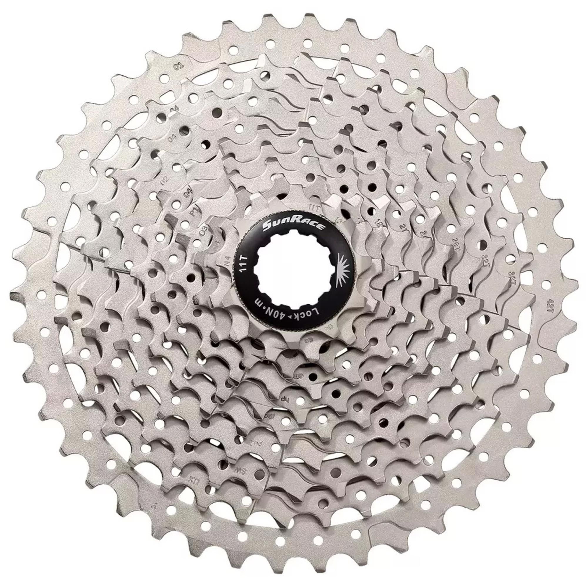 Кассета 10-k 11-46T SUN RACE MS2 MTB, стальной паук, Metallic Silver