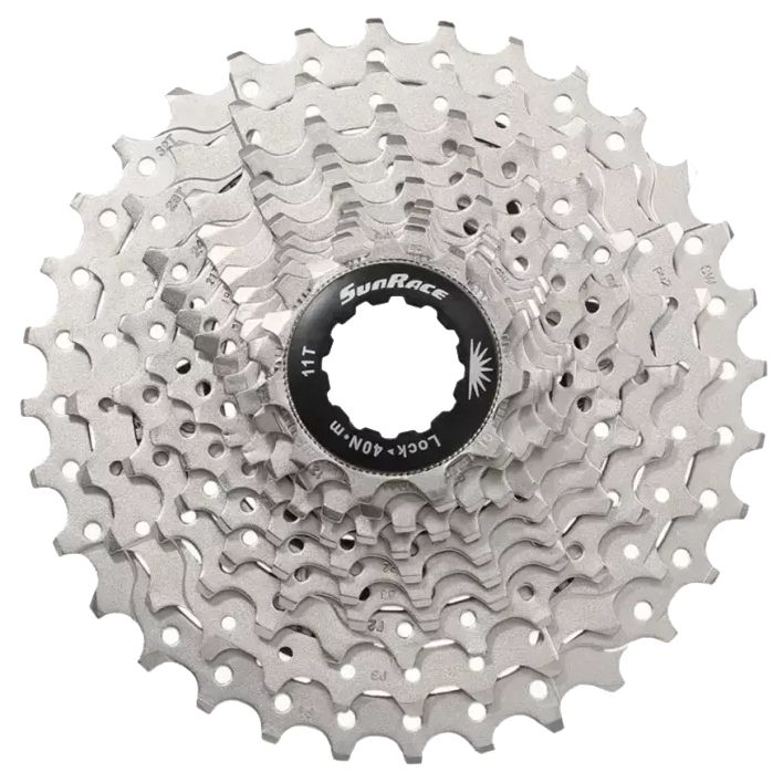 Кассета 11-k 11-28T SUN RACE RS3 стальной паук, Metallic Silver