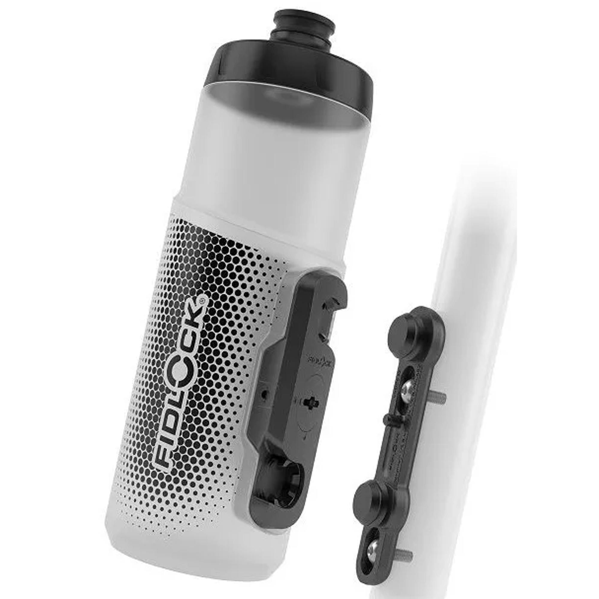 Фляга з конектором та базою FIDLOCK TWIST bottle 600мл., прозорий / білий