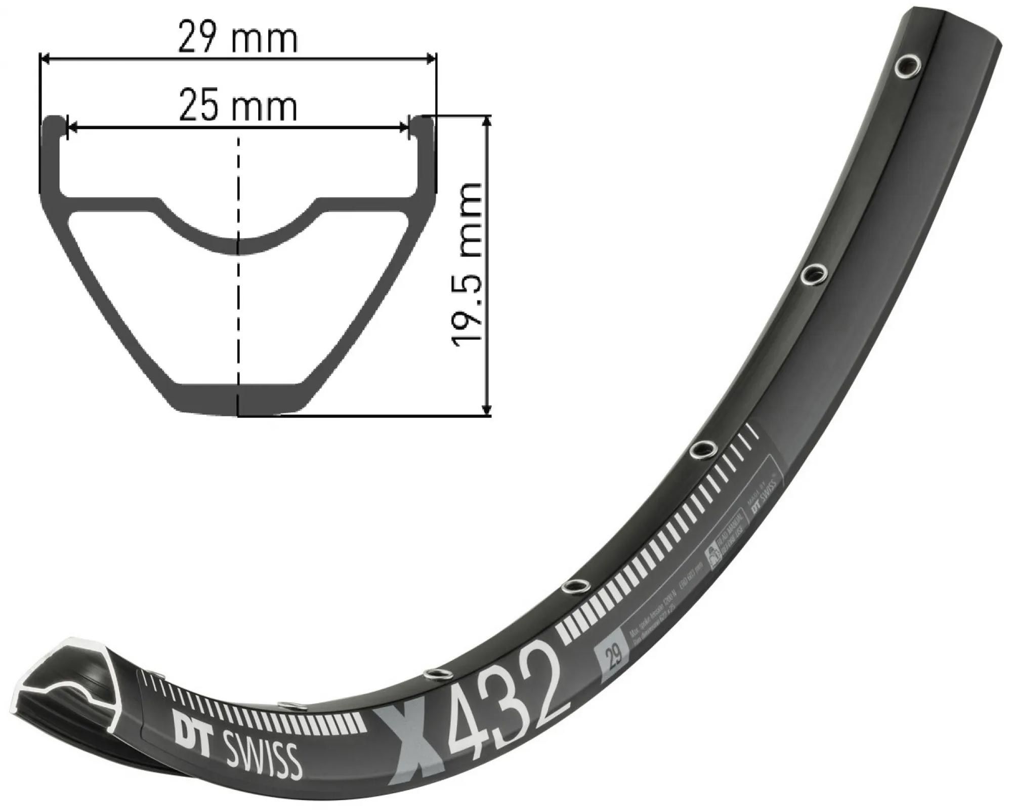 Обід DT SWISS X 432 29x25 DISK BRAKE 32отв.