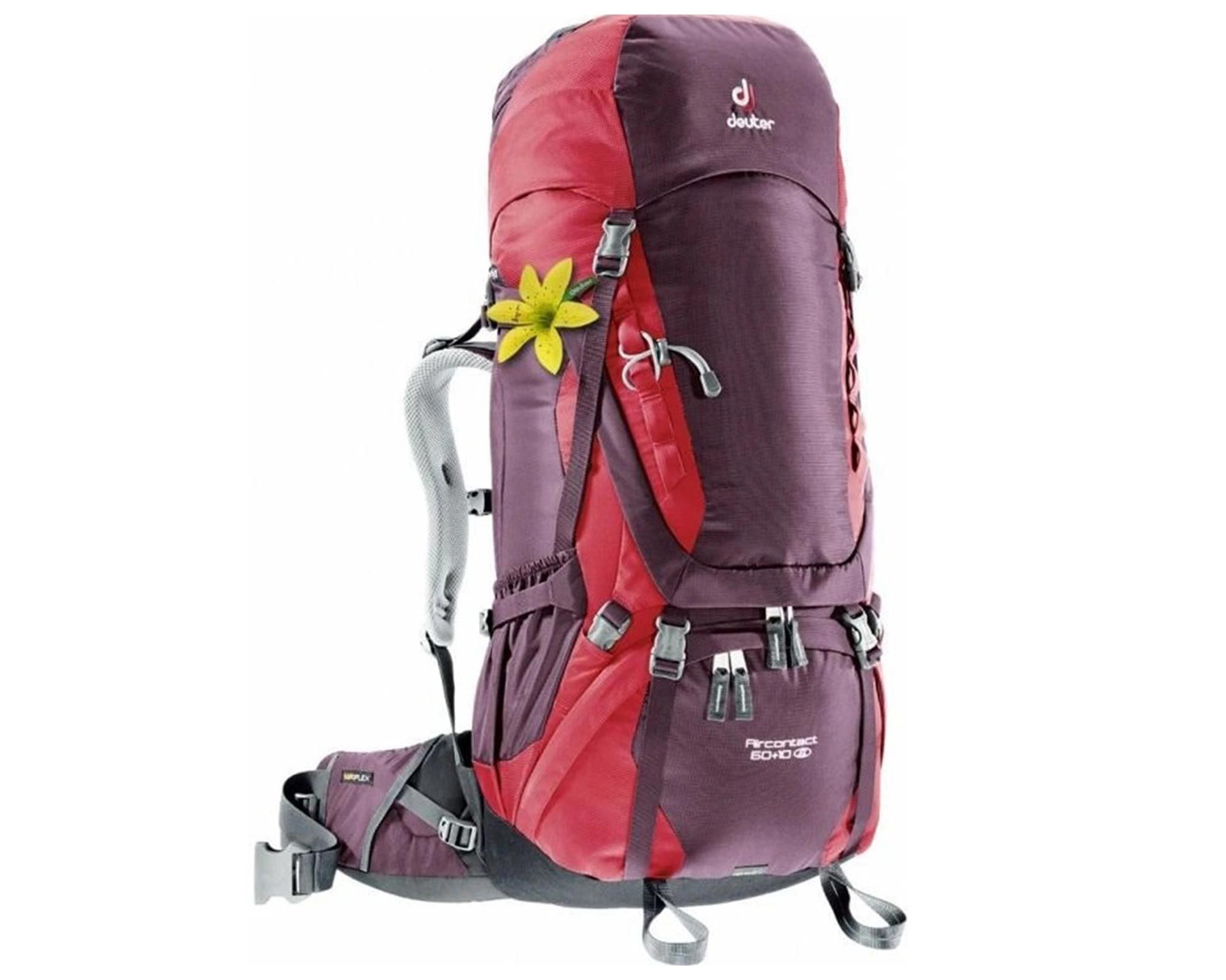 Рюкзак DEUTER Aircontact 60+10 SL цвет 5518 aubergine-cranberry Для треккинга