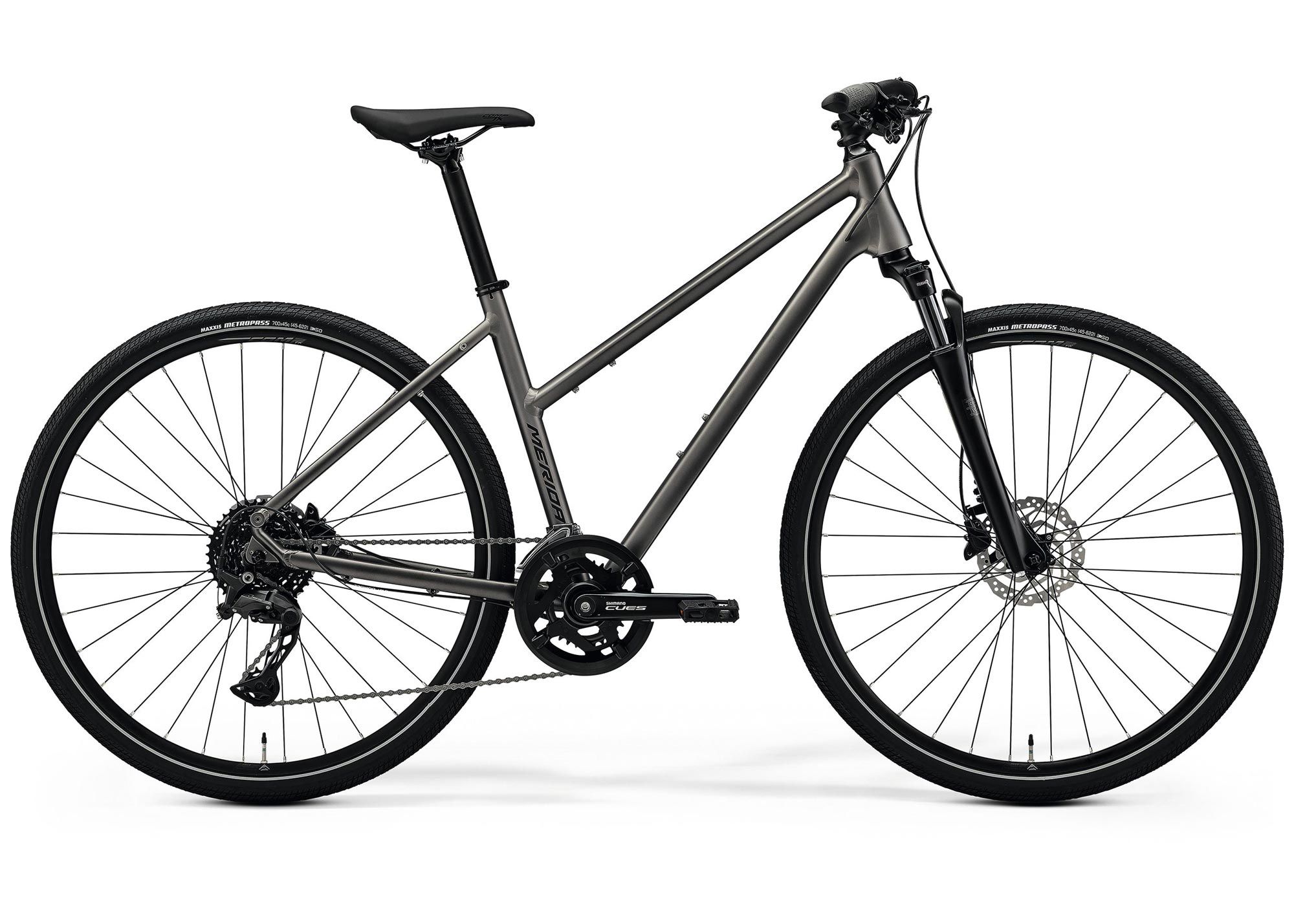 Велосипед 28 Merida Crossway 300 (2026) рама - W-XXS Silk Warm Slate Grey(Black)