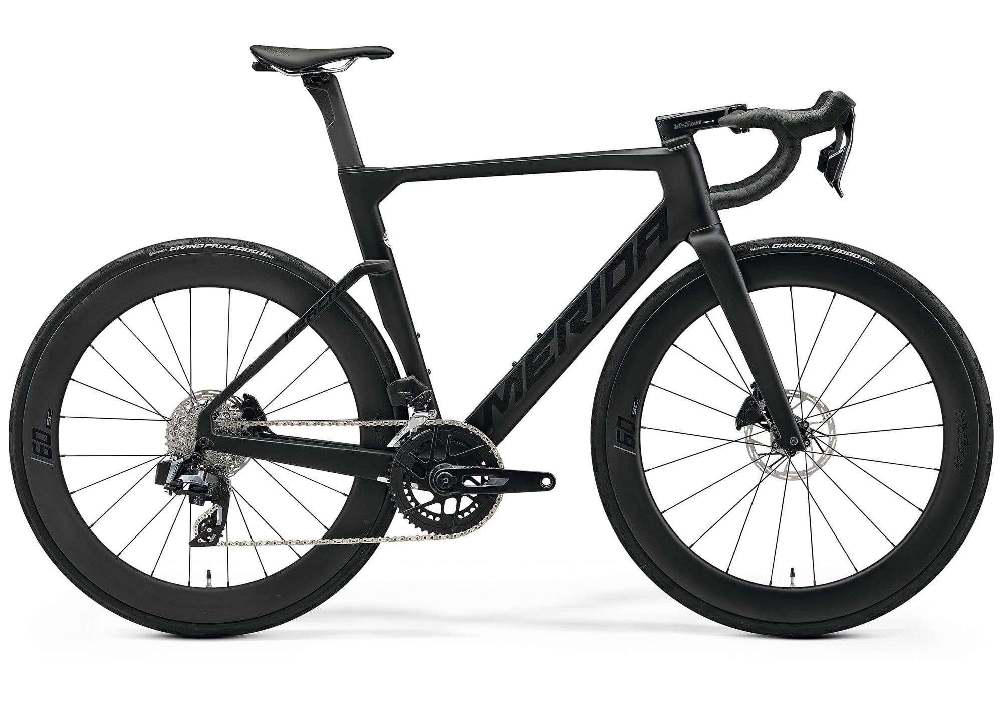 Велосипед 28 Merida Reacto 7000 (2026) рама - XS Silk Black(Glossy Dark Silver)