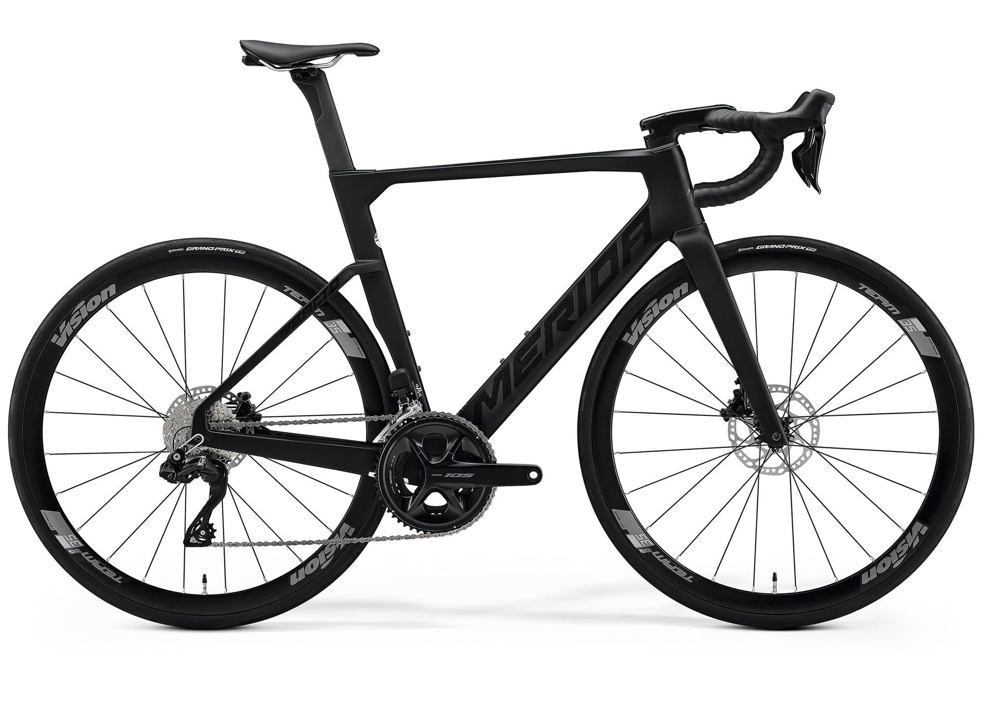 Велосипед 28 Merida Reacto 5000 (2026) рама - S Silk Black(Glossy Dark Silver)