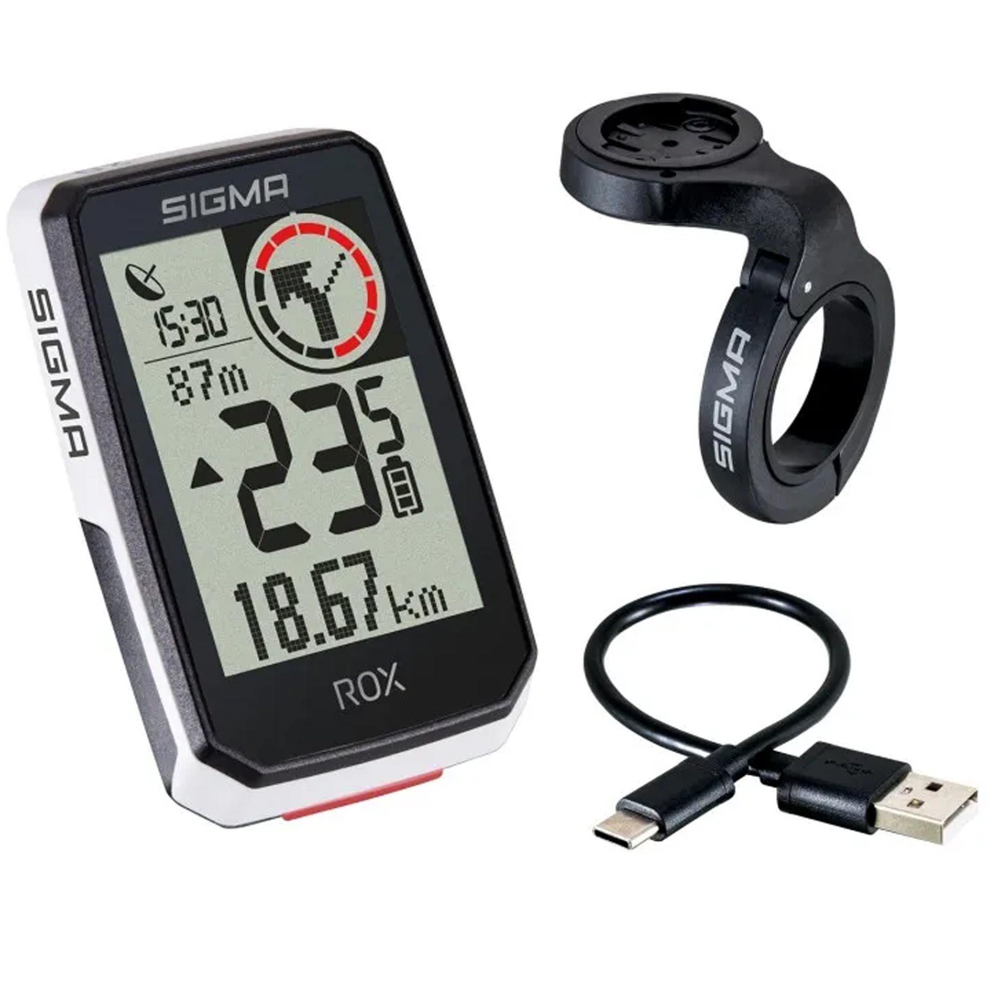 Велокомпьютер Sigma Sport ROX 2.0 Top Mount White