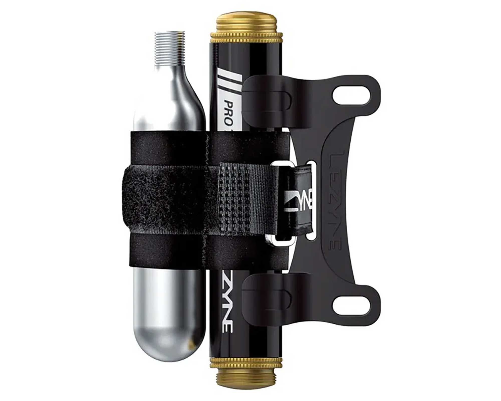 Рем. комплект для безкамерки LEZYNE PRO TUBELESS KIT з насосом CO2, балоном 20г, кріпленням, Чорний