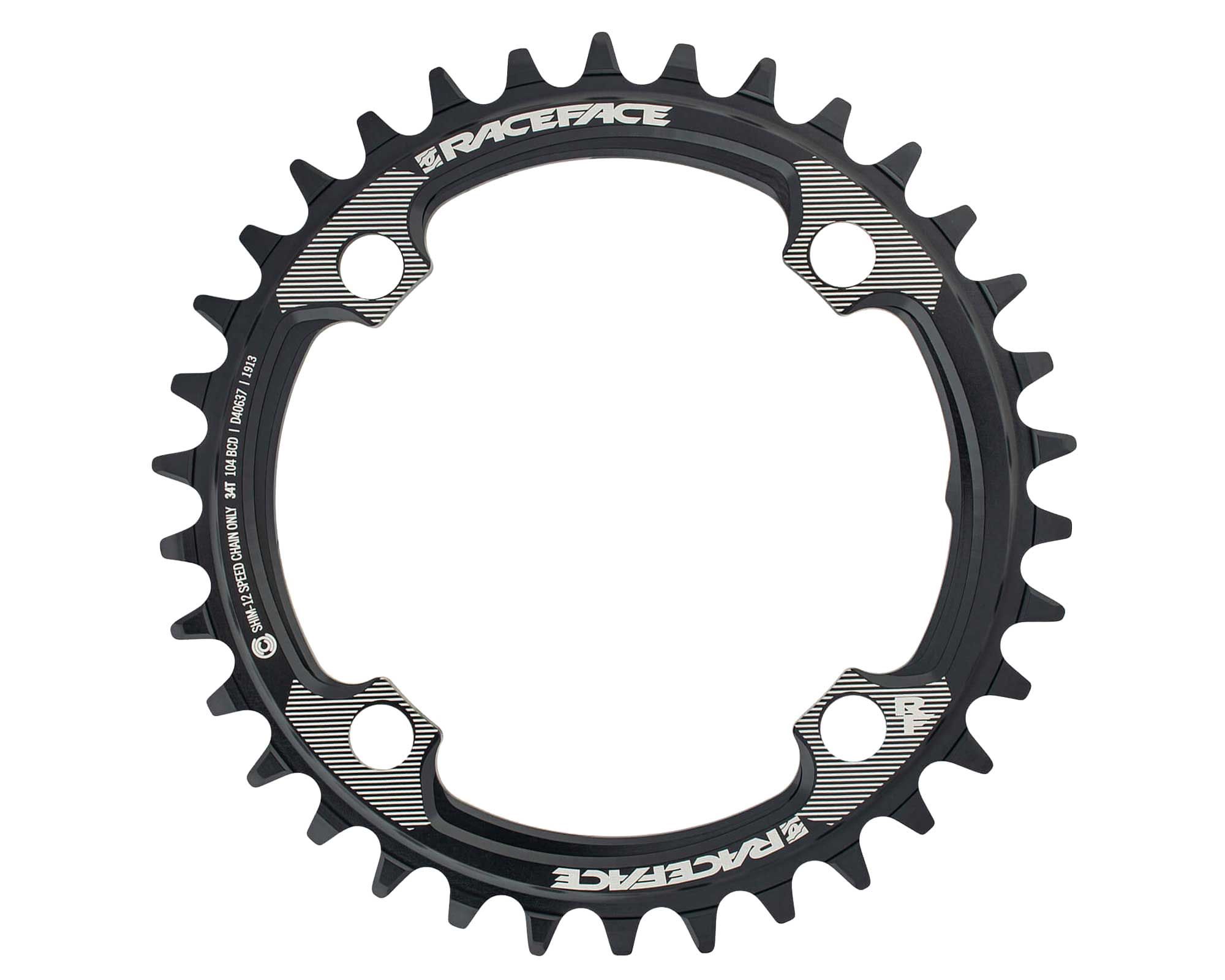 Зірка RACE FACE 104 BCD, 32T, Shimano 12-ск, Narrow Wide (BLK) Чорна (Алюмінієва)