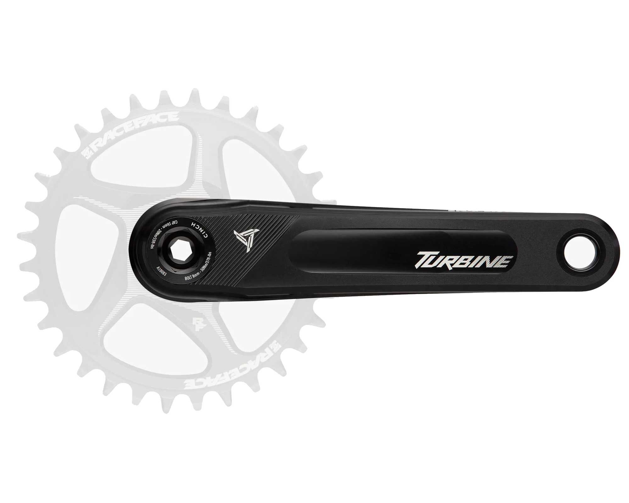 Шатуни RACE FACE TURBINE, 160 мм, 143 мм вісь (BLACK) Чорні (Алюмінієвий)