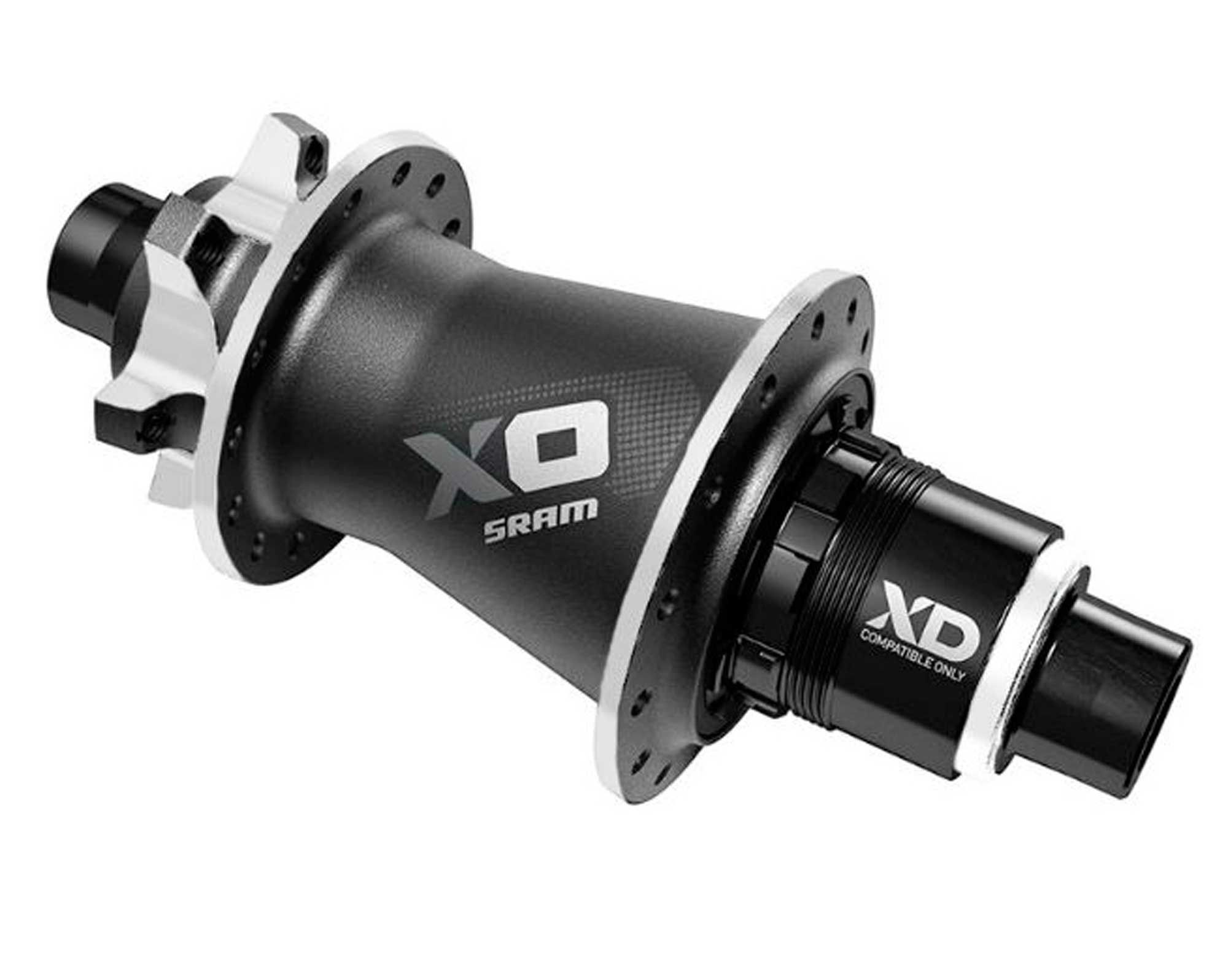 Втулка SRAM X0 Задняя, 28 отв., QR/12 мм, Shimano (BLK/SLV) Черно-Серебристая Алюминиевая