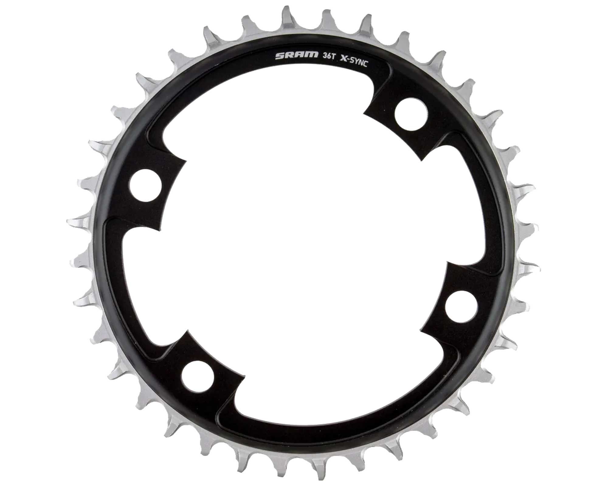 Звезда SRAM ROAD 36T 107 BCD X-SYNC (BLAST BLACK) Черный