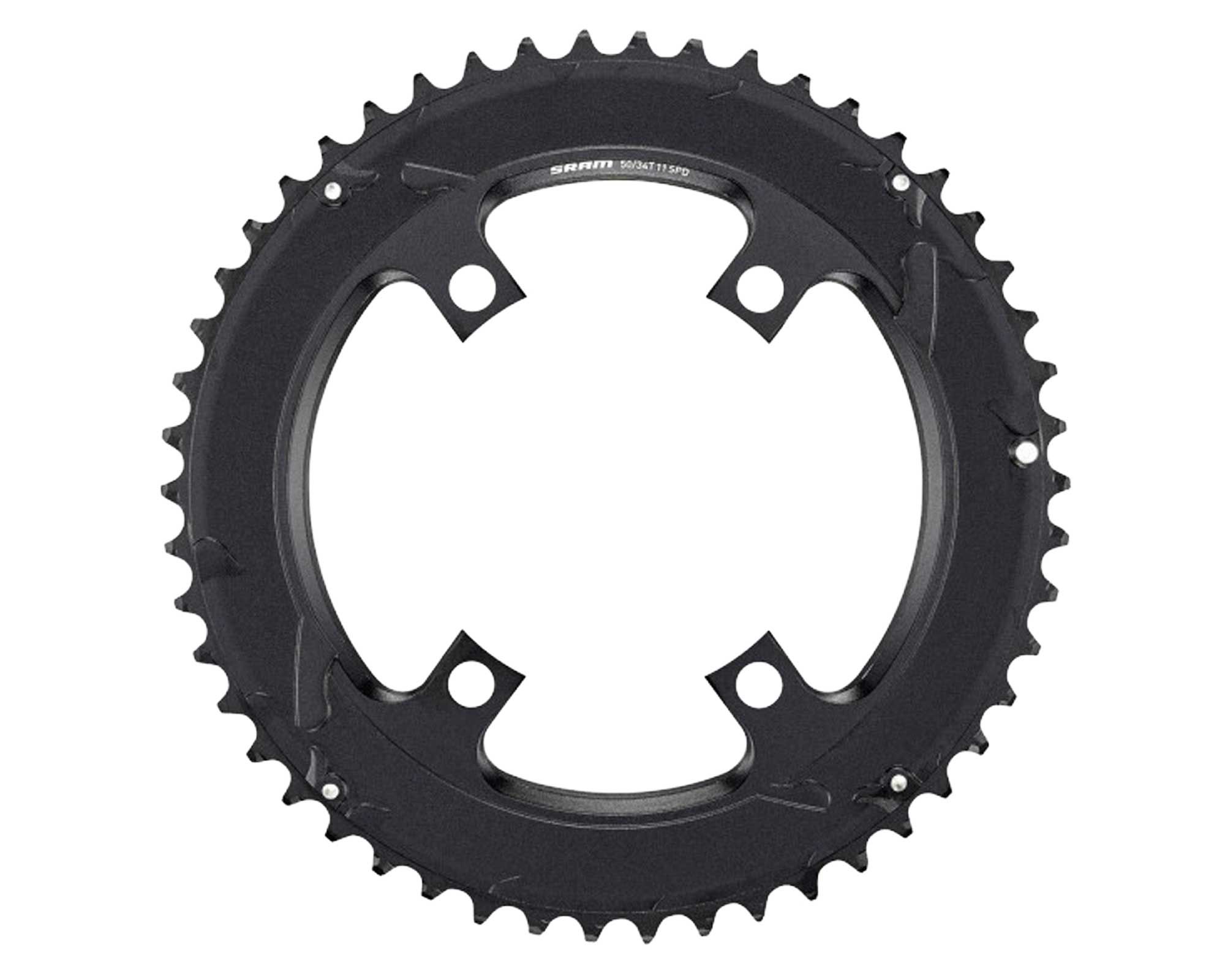 Зірка SRAM Road Asymmetrical 50T 110 BCD Алюмінієвий 3 мм (Black) Чорний (для 50-34)