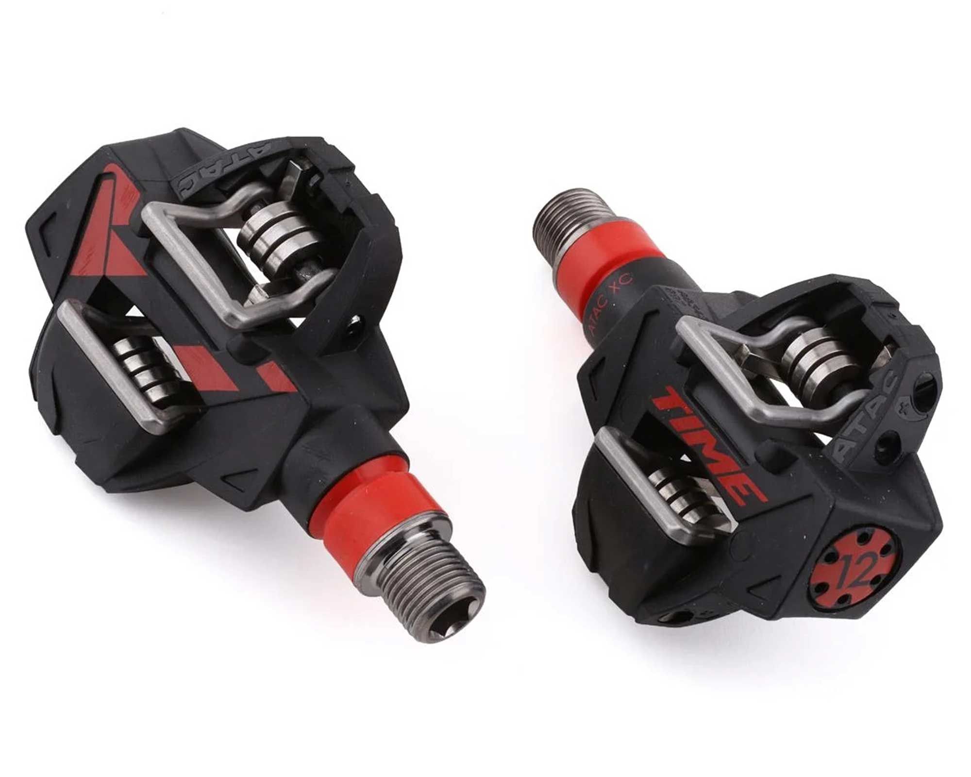 Педали TIME ATAC XC 12 XC/CX с ATAC Cleats (Black/Red Черный/Красный) карбоновые