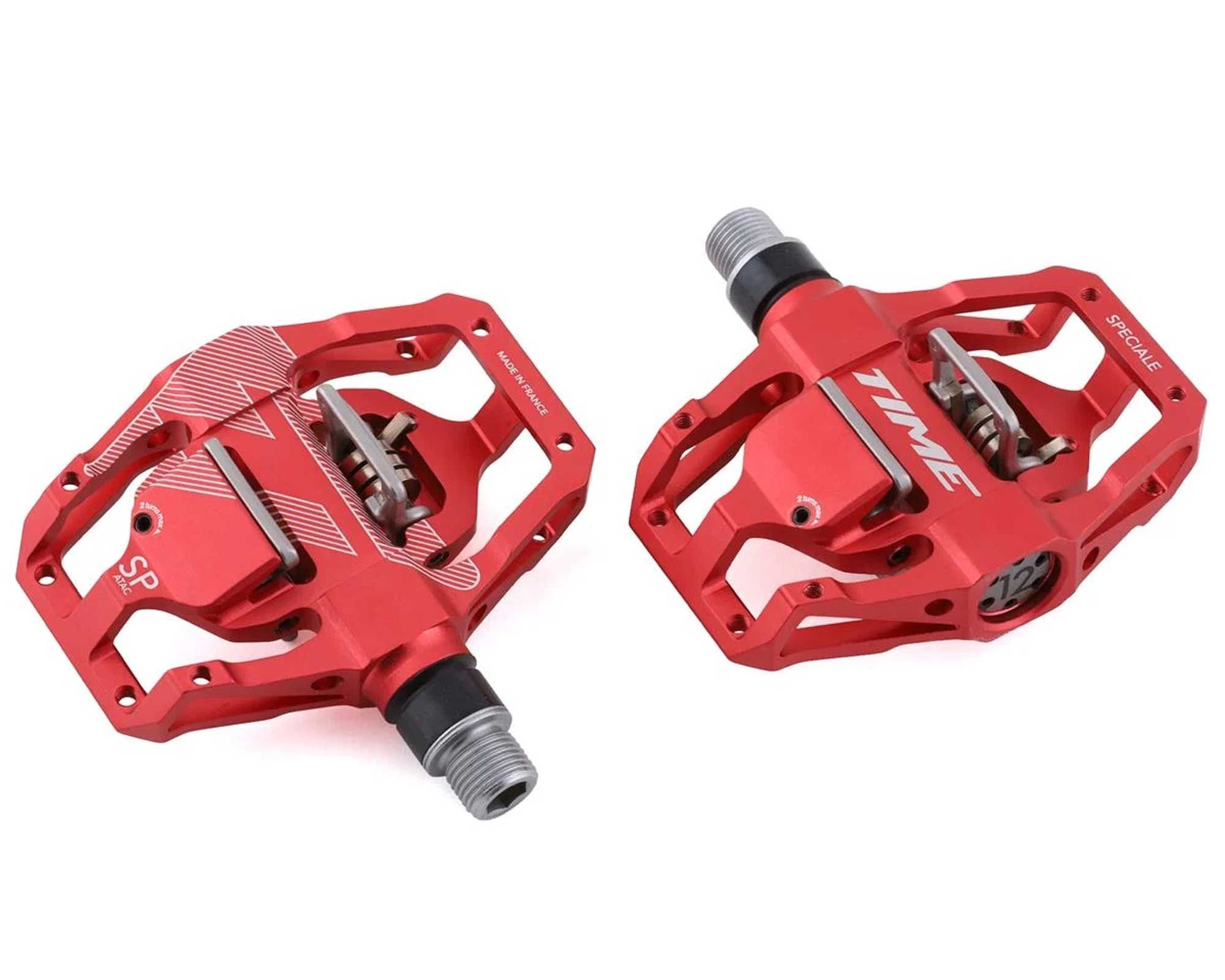 Педалі TIME Speciale 12 Enduro алюмінієві з ATAC Cleats (Red Червоний) контактні