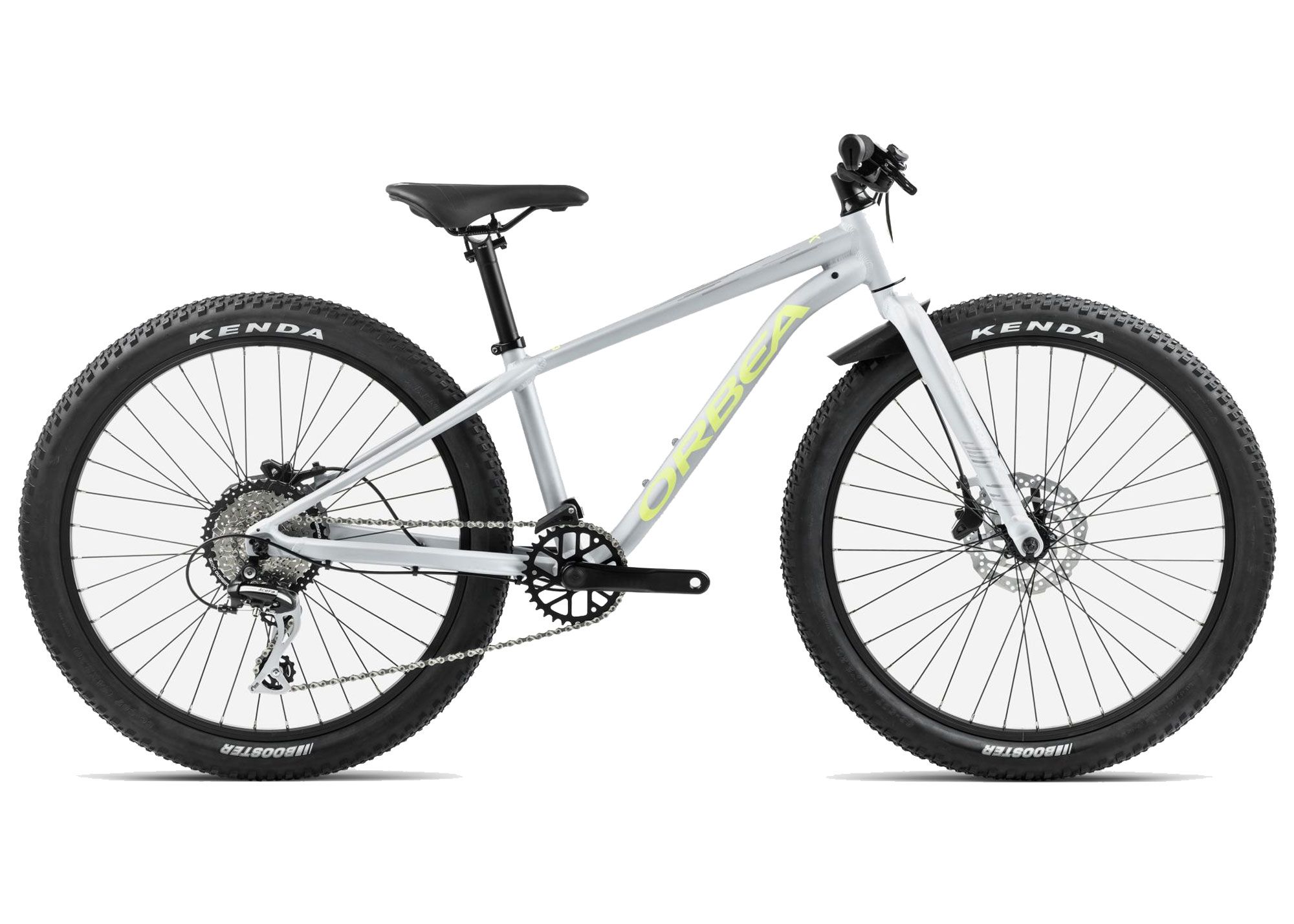 Велосипед 24 ORBEA MX 24 TEAM DISC (2026) рама - 24 Halo Silver - Spicy Lime (серебристый-салатовый)