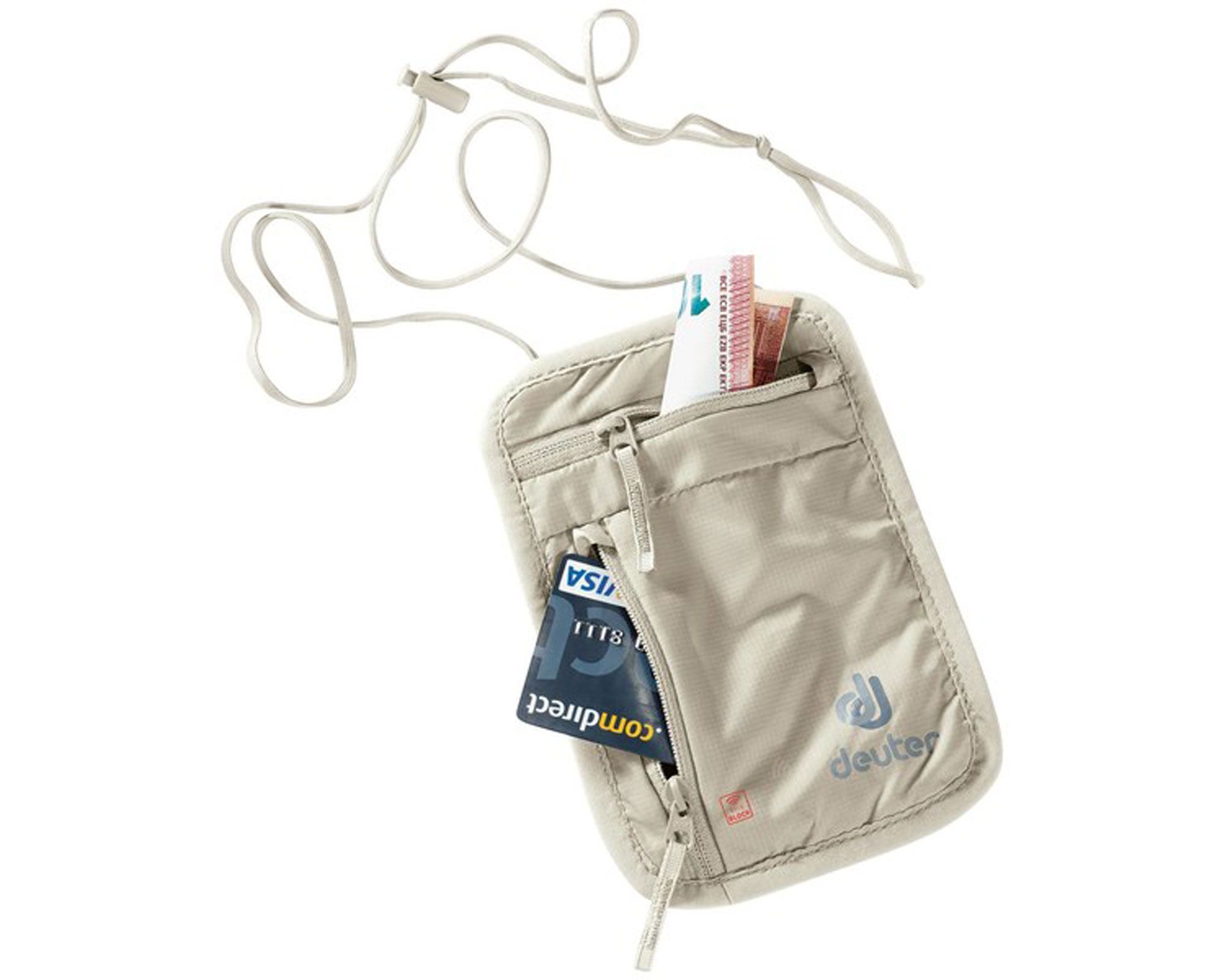 Кошелек DEUTER Security Wallet I RFID BLOCK (цвет Sand) на шею