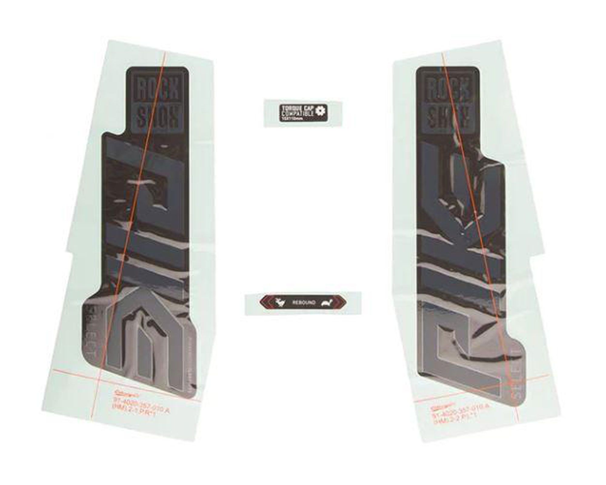 Набір наліпок RockShox PIKE SELECT 27/29 (Матовий Сірий/Чорний) SRAM