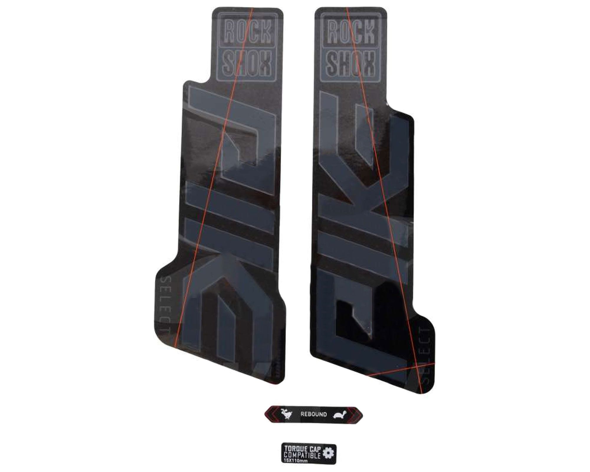 Набір наліпок RockShox PIKE ULTIMATE 27/29 (Глянцевий Чорний/Срібний) SRAM