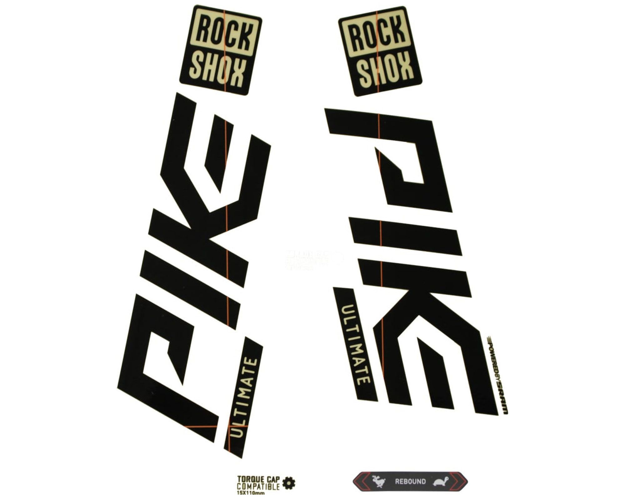 Набір наліпок RockShox PIKE ULTIMATE 27/29 (Глянцевий, Світло-Блакитний) SRAM