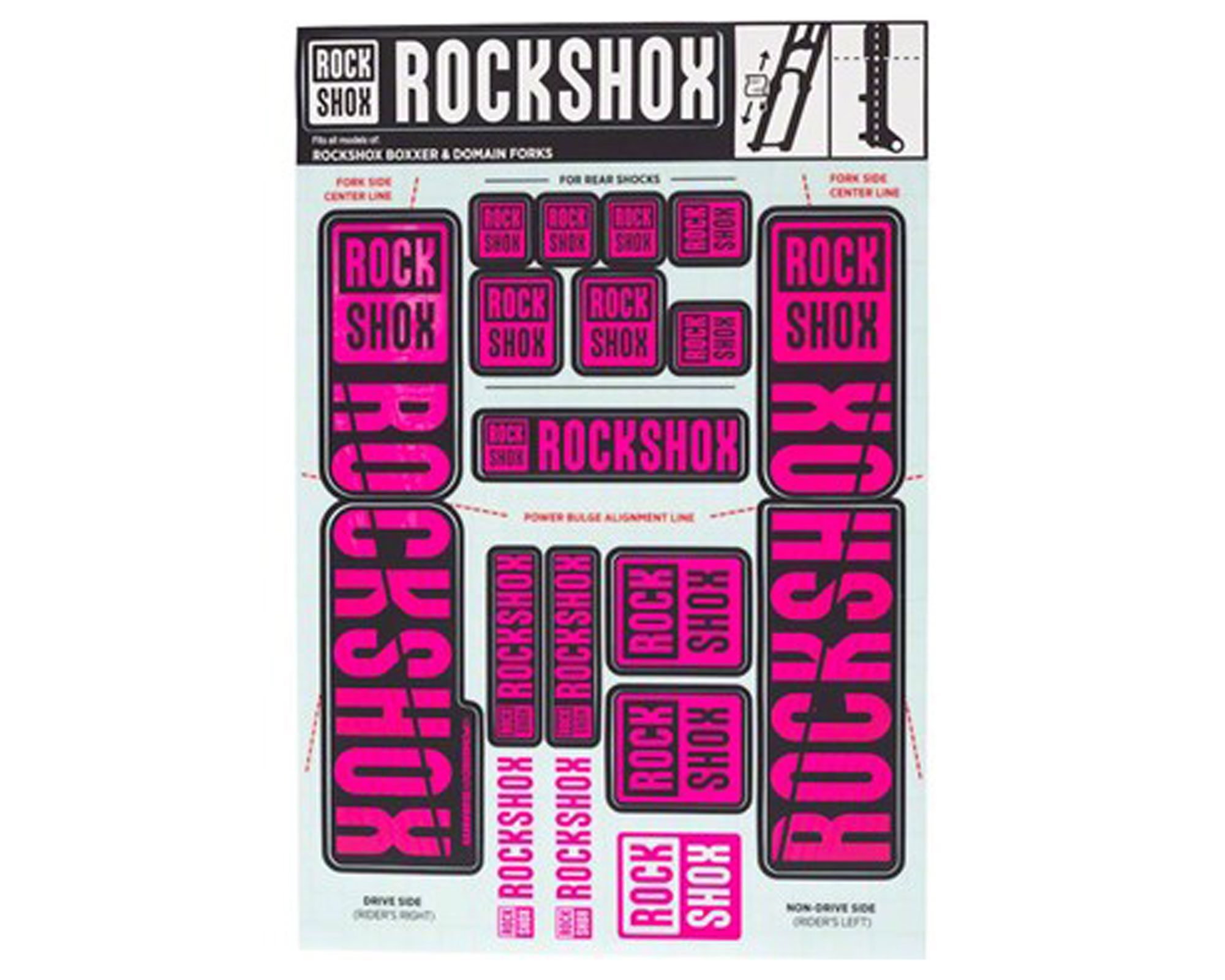 Набір наліпок RockShox KIT 35MM DC (MAGENTA)