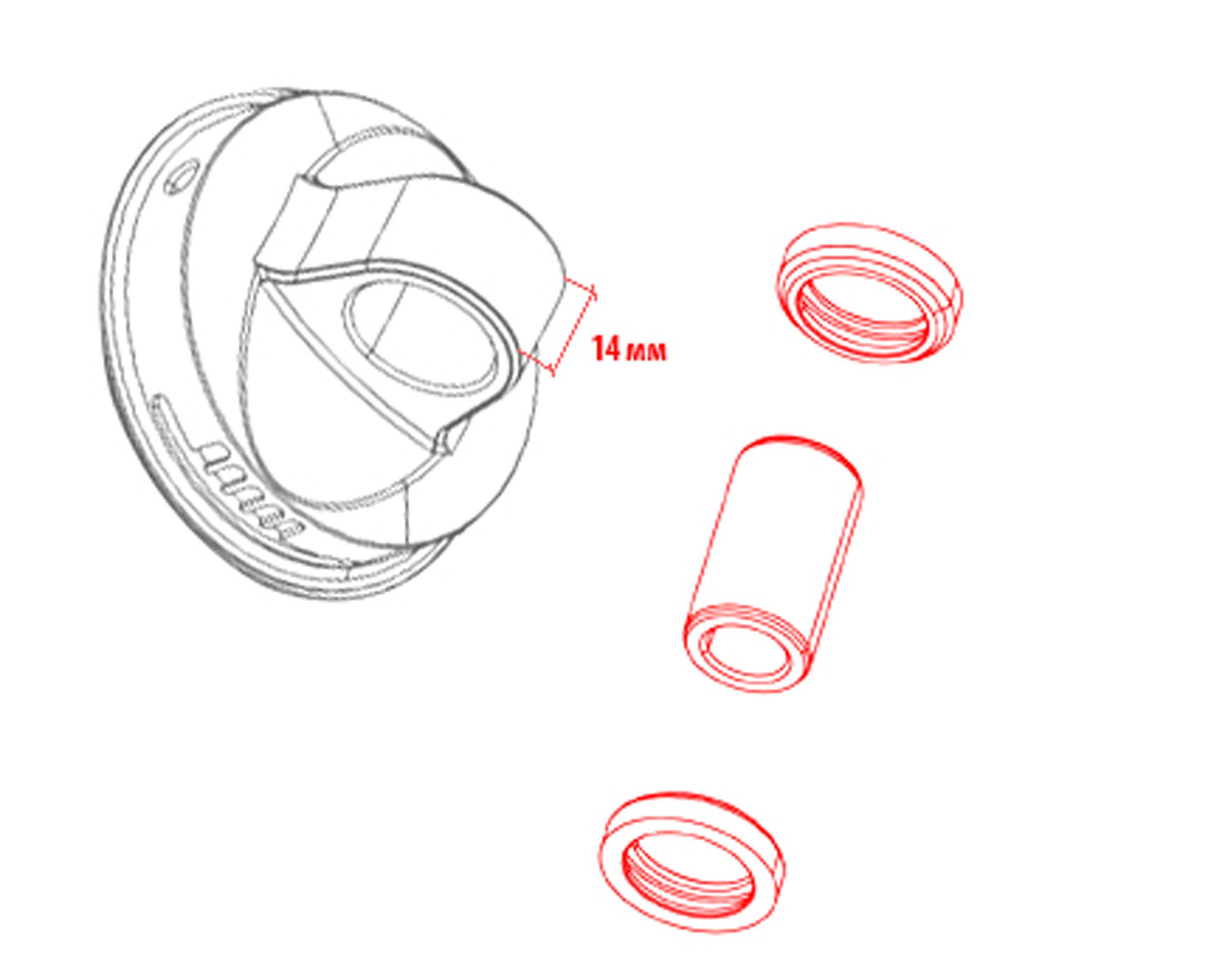 Крепление заднего амортизатора RockShox Metric 6x15 мм (3 шт)