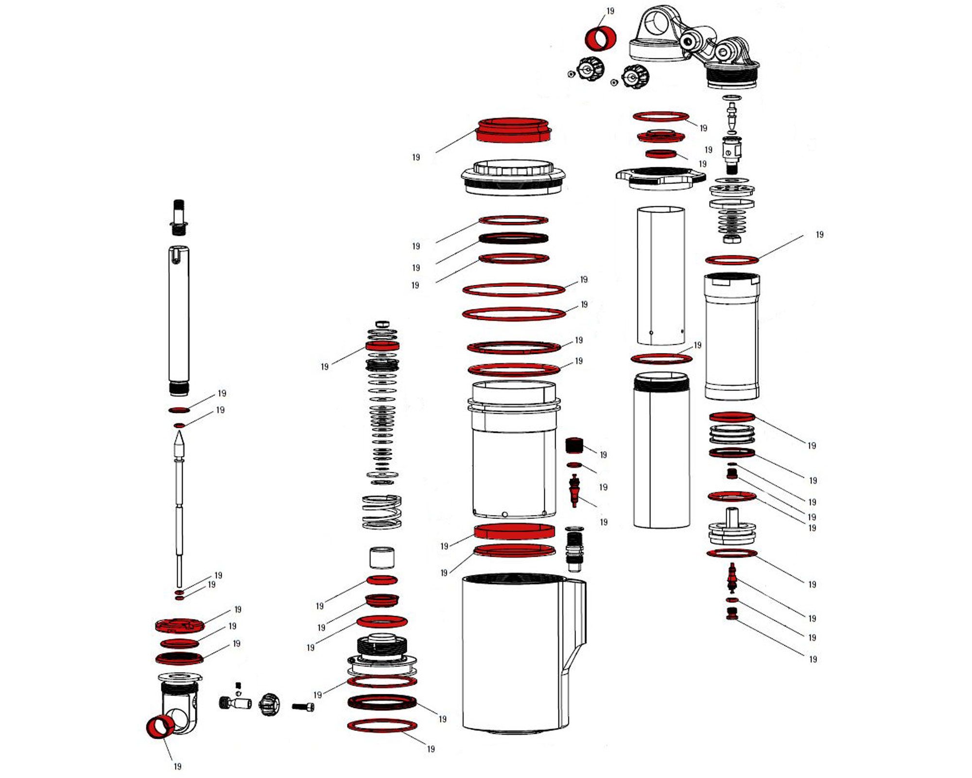 Полный сервисный набор Service Kit Full, RockShox Vivid Air B1