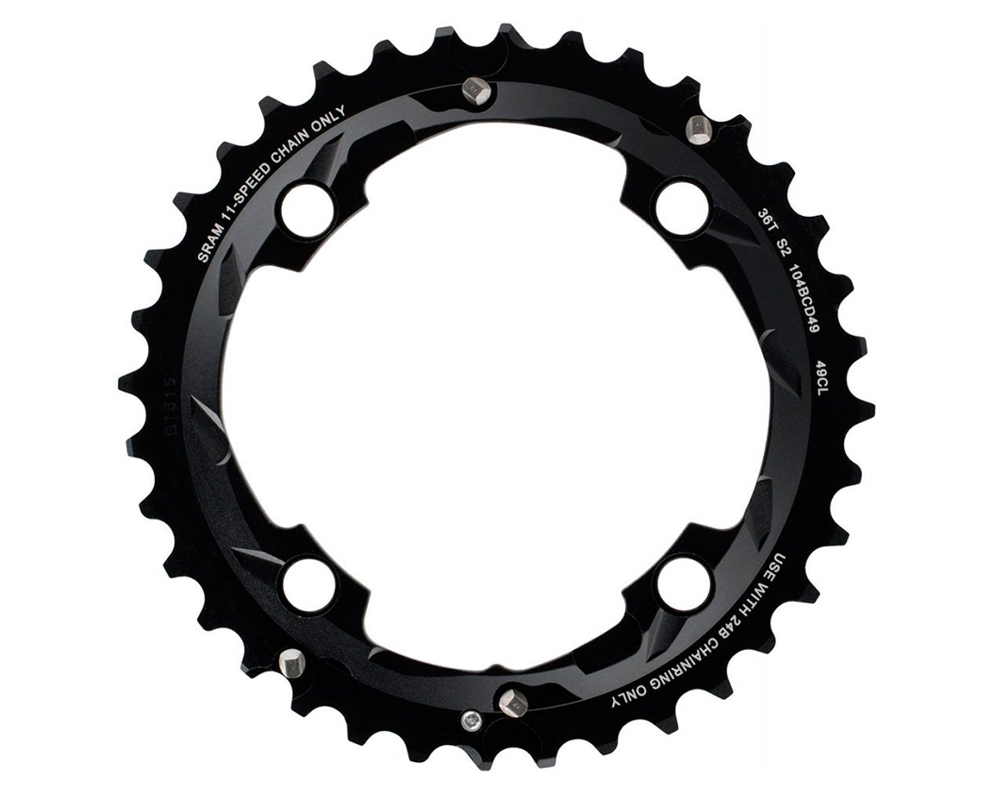 Звездочка МТБ 36T 11 скоростей BCD 104 алюминиевая SRAM