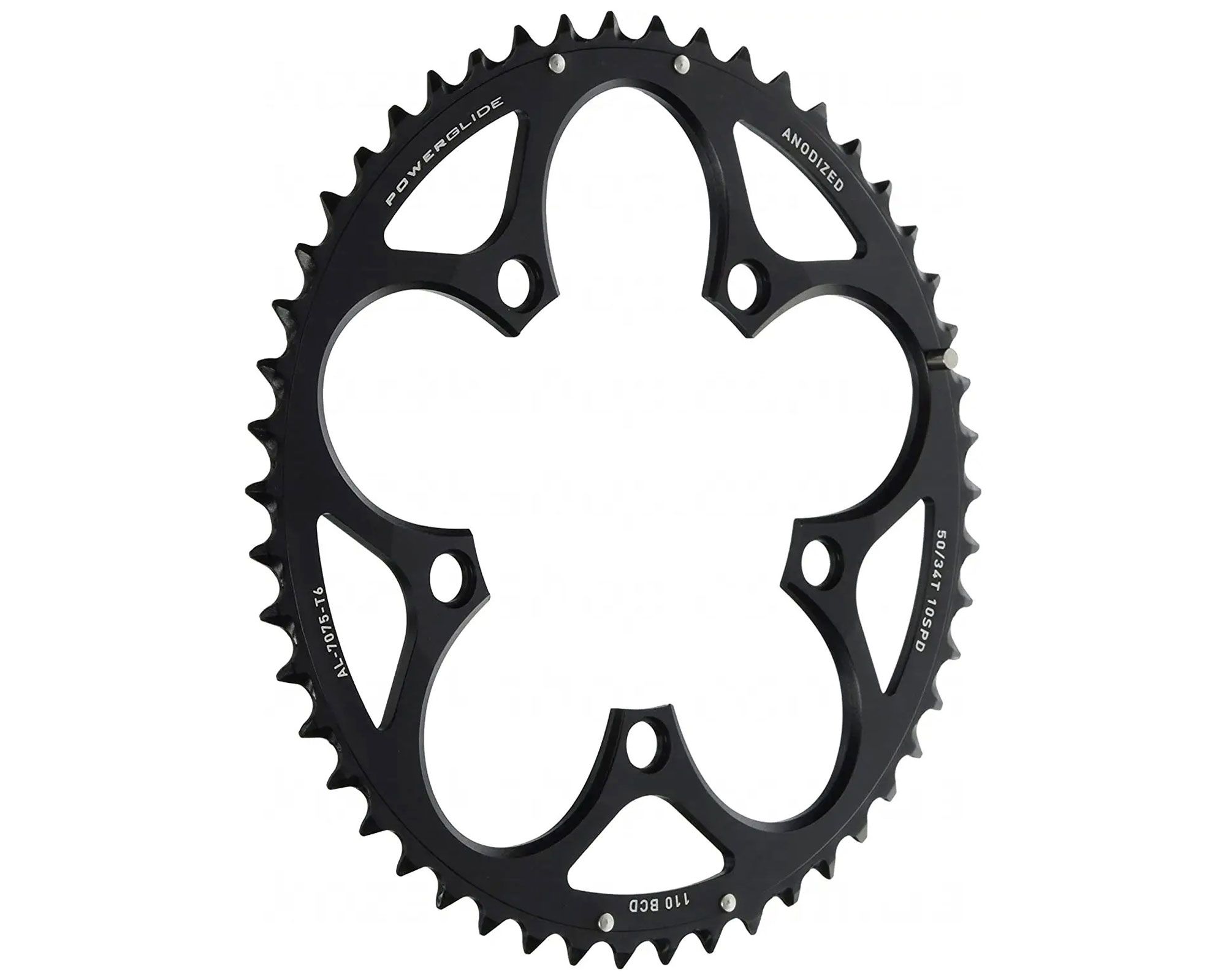 Звездочка шоссейная 50T V2 BCD 110 алюминиевая (черная) SRAM