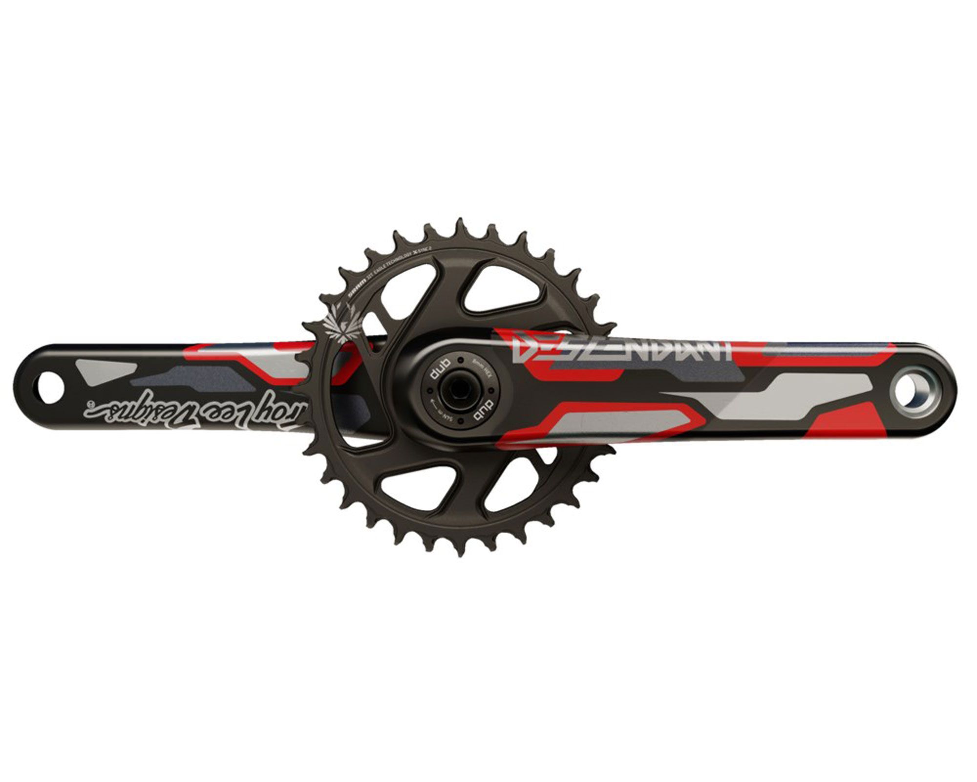 Шатуни Descendant Troy Lee Designs Eagle DUB73 12-шв. 165 32T X-Sync 2 Truvativ (Червоний)