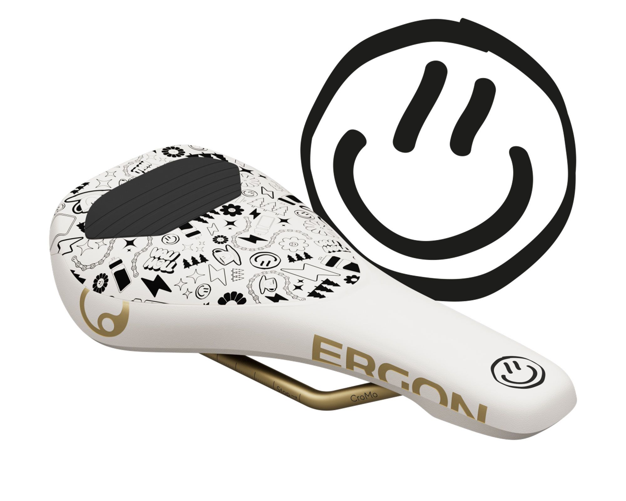 Седло Ergon SM Downhill Comp Vali H?ll Edition (белое)