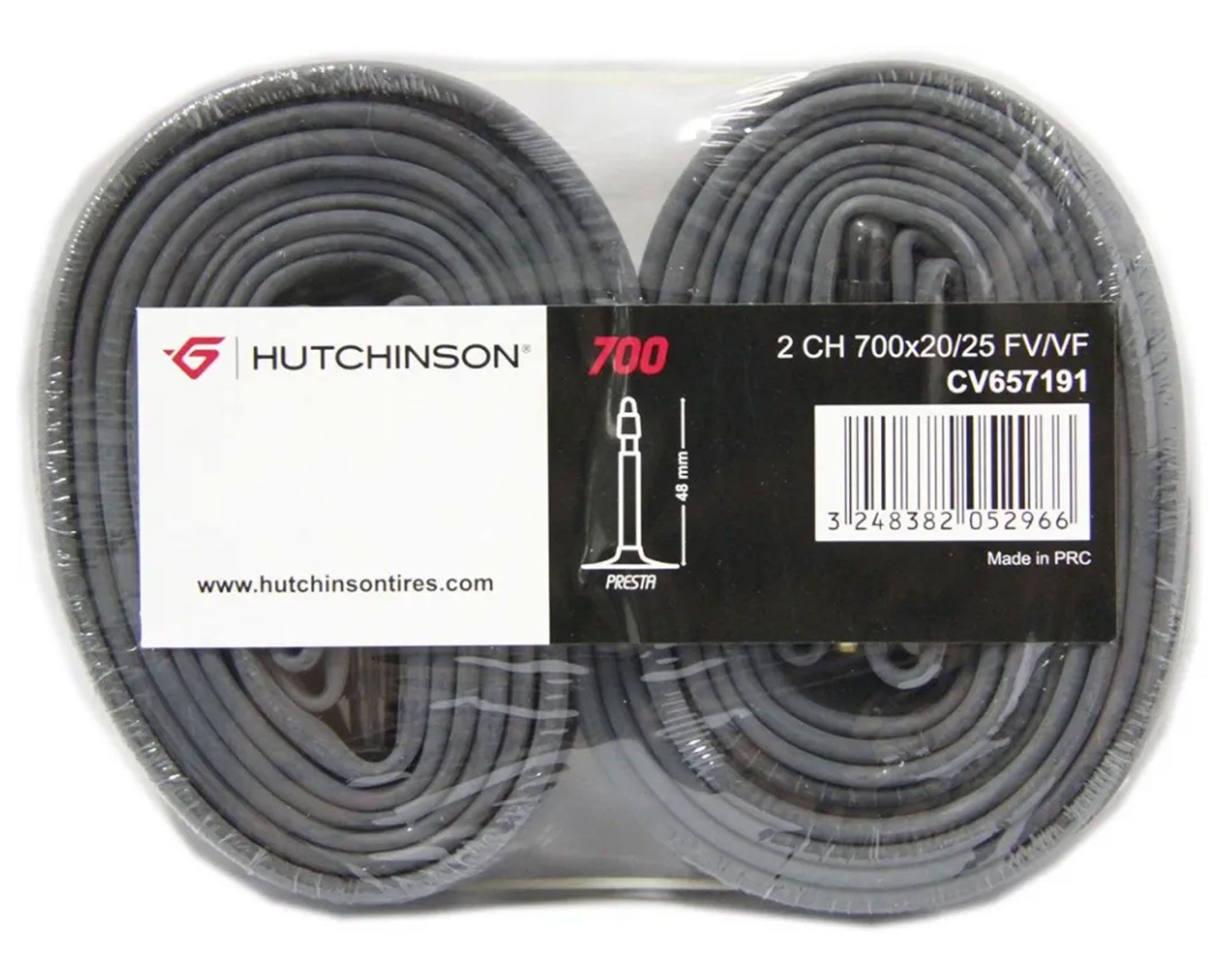 Набор из 2х камер 700x20-25 HUTCHINSON (VF 48 мм) спортивный ниппель