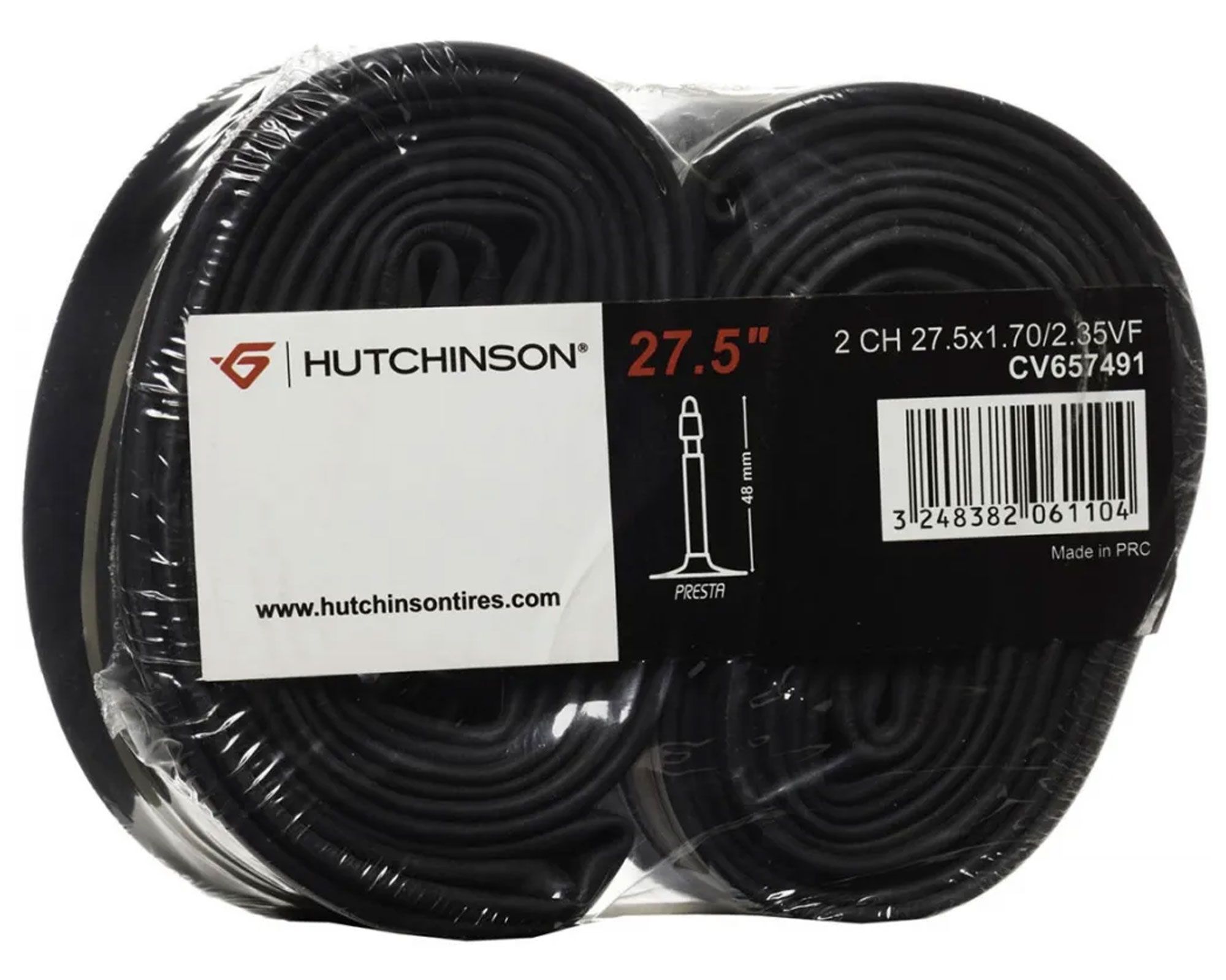 Набор из 2х камер HUTCHINSON LOT 2CH 27,5x1.70-2.35 VF 48 мм