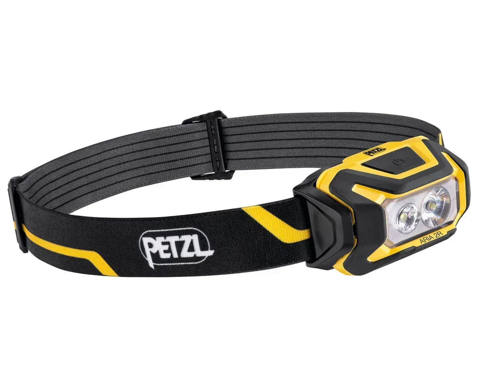 Налобный фонарь Aria 2R PETZL, 450 люмен, аккумулятор Core, (Black/Yellow) чёрный/желтый