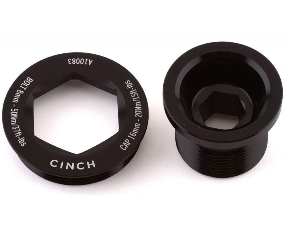 Болт в шатуни Cinch RACE FACE, M18x1.5, з ковпачком-знімачем, (Gloss Black) глянцевий чорний
