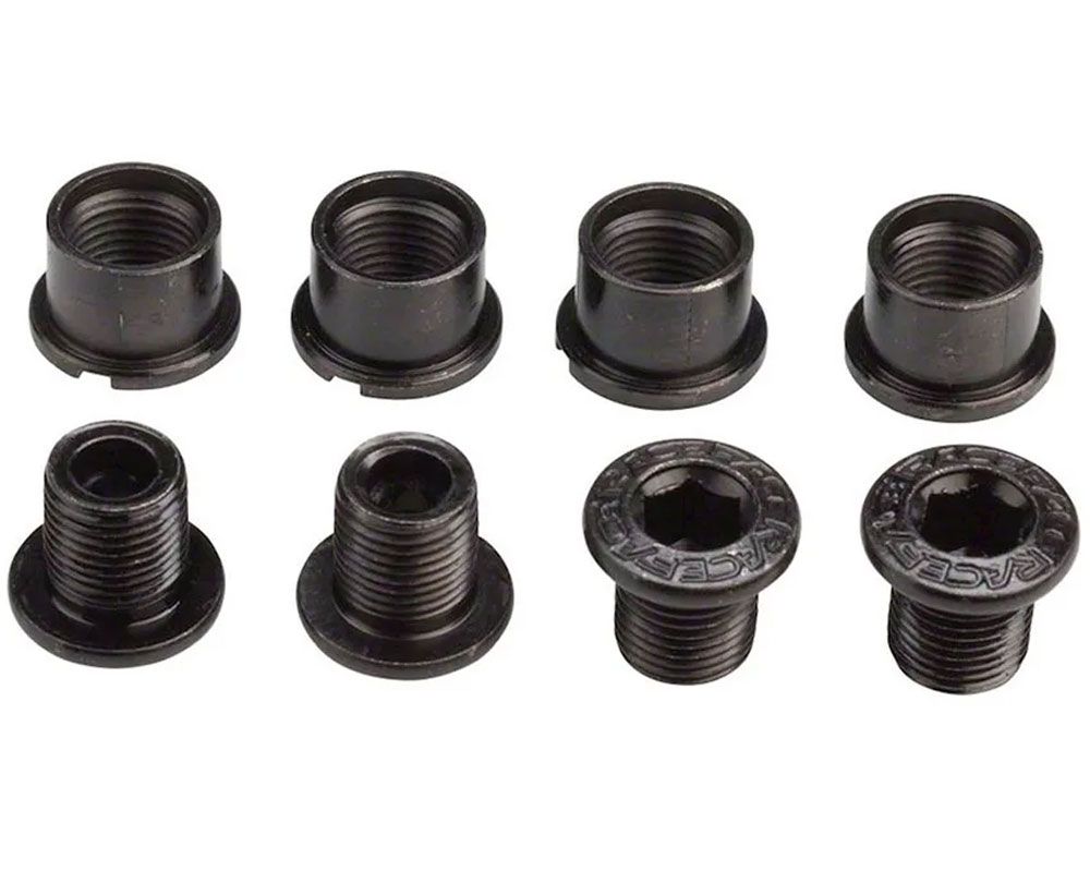 Комплект Бонків Race Face M8x8.5 Hex, алюмінієвий (4 Болти/4 Гайки) Black (Чорний)
