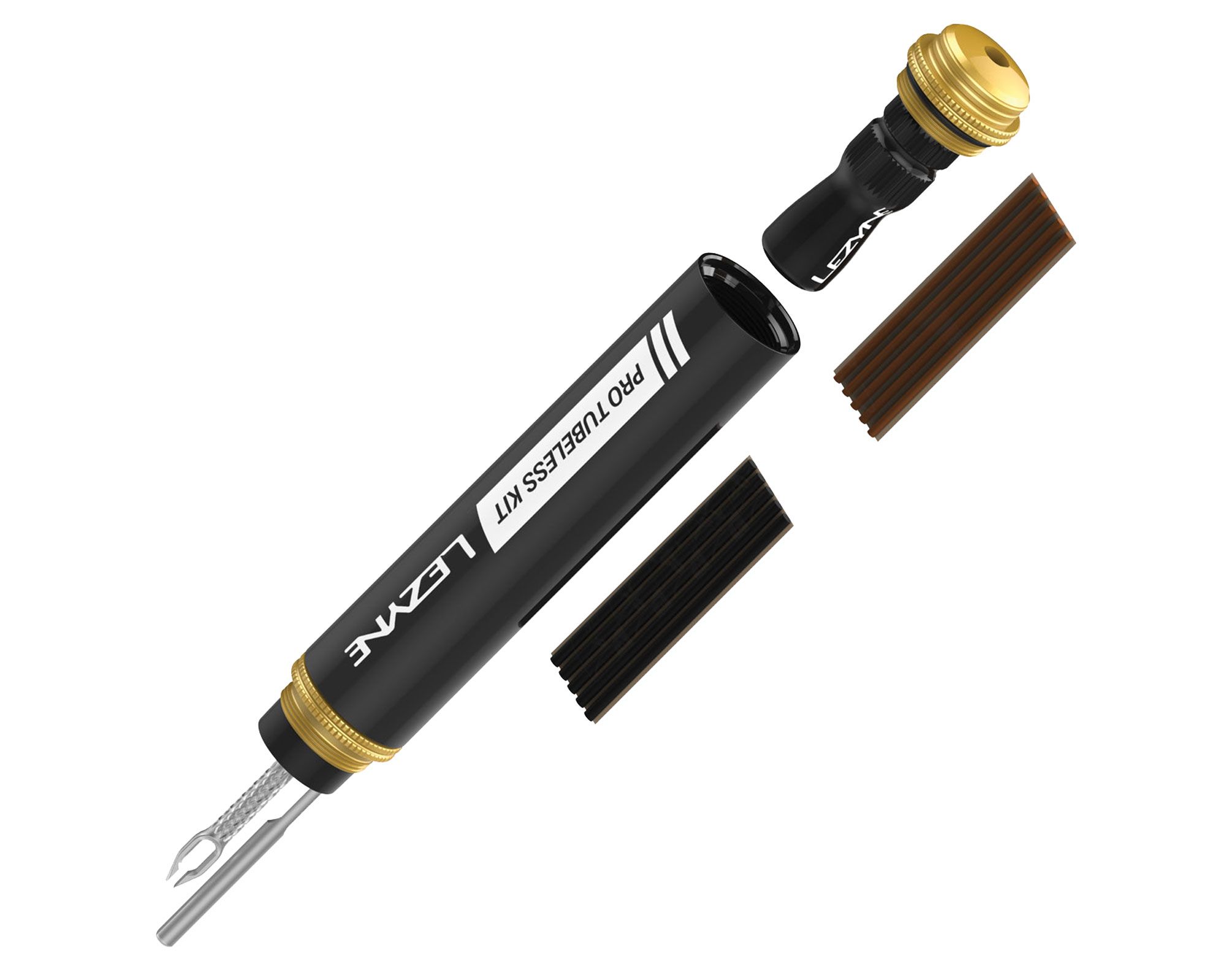 Ремкомплект для Безкамерок PRO TUBELESS KIT LEZYNE (чорний) з насосом CO2