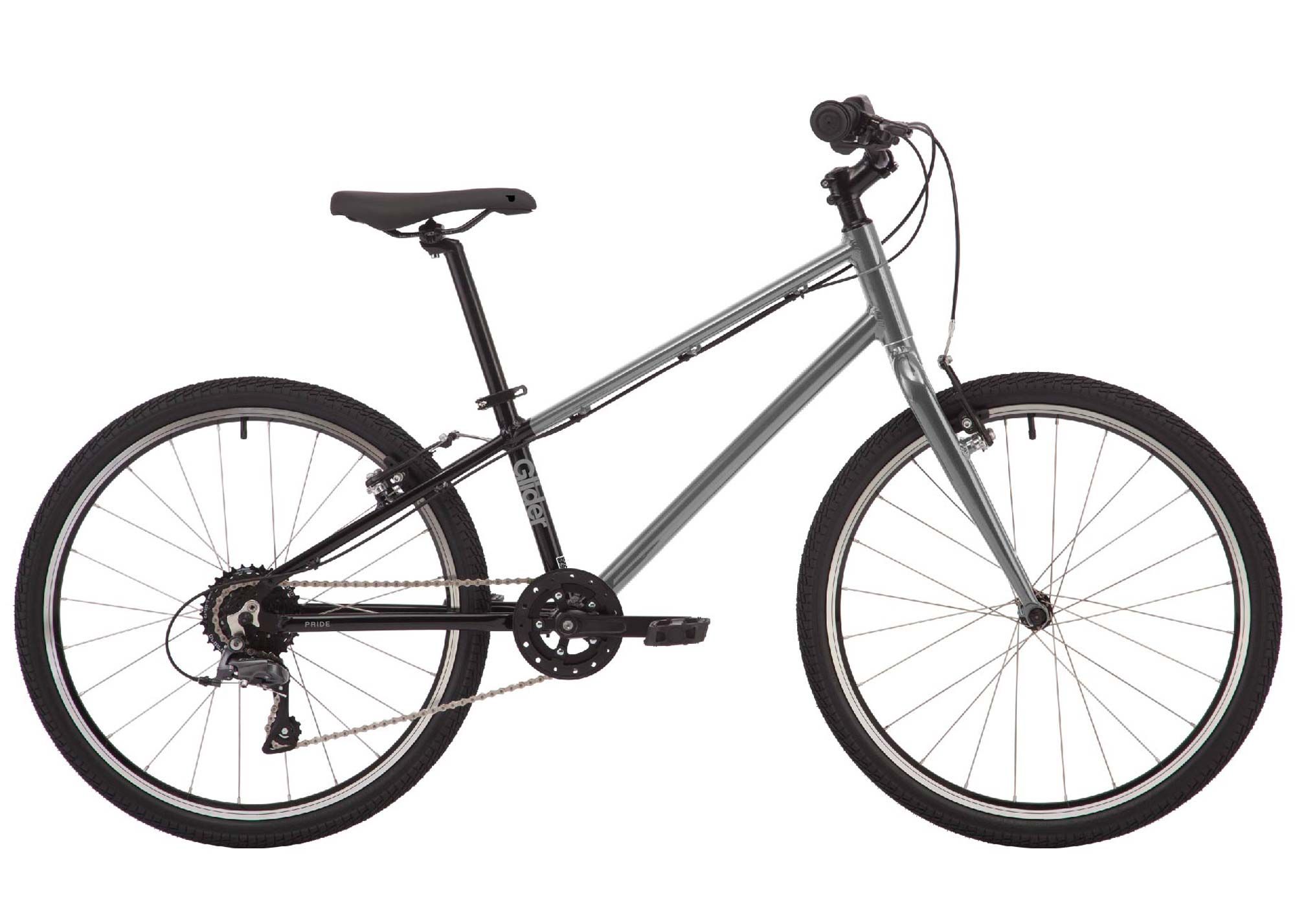 Велосипед 24 PRIDE GLIDER 4.1 (2026) Silver-Black