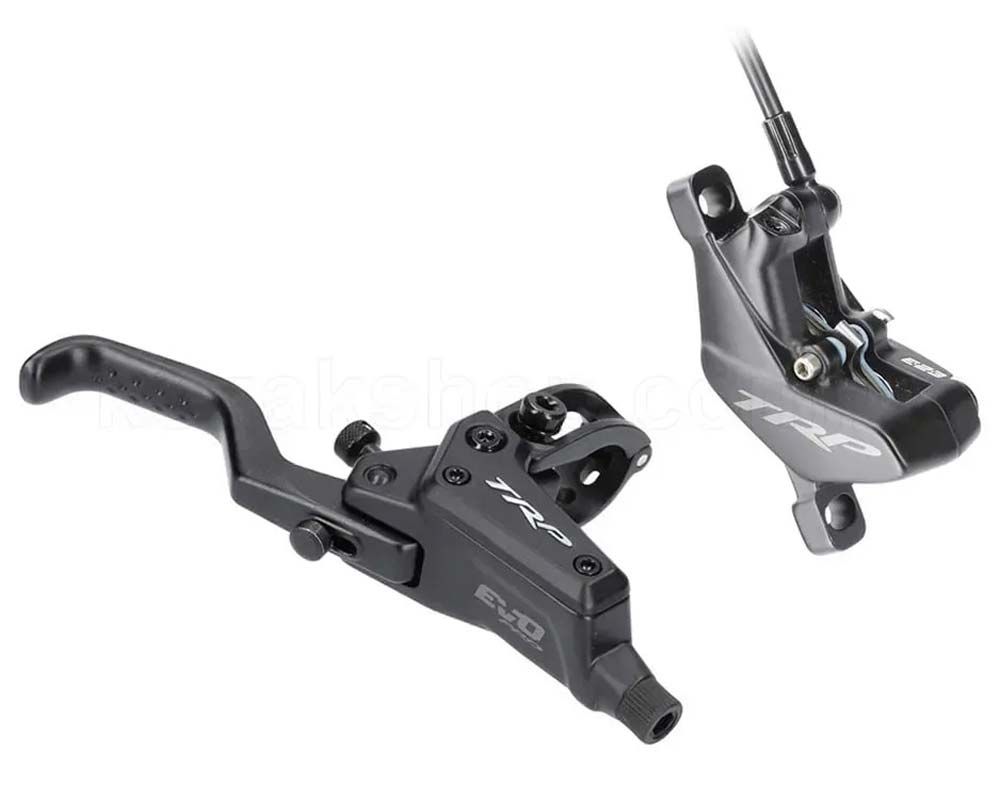 Дисковые задние гидравлические тормоза TRP DHR EVO PRO M9040, 4 поршня, 1900 мм, (Black) чёрный