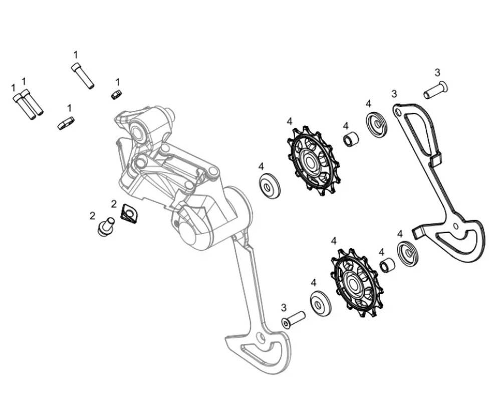 Лапка заднего переключателя TEKTRO RD-M350/T350, черный