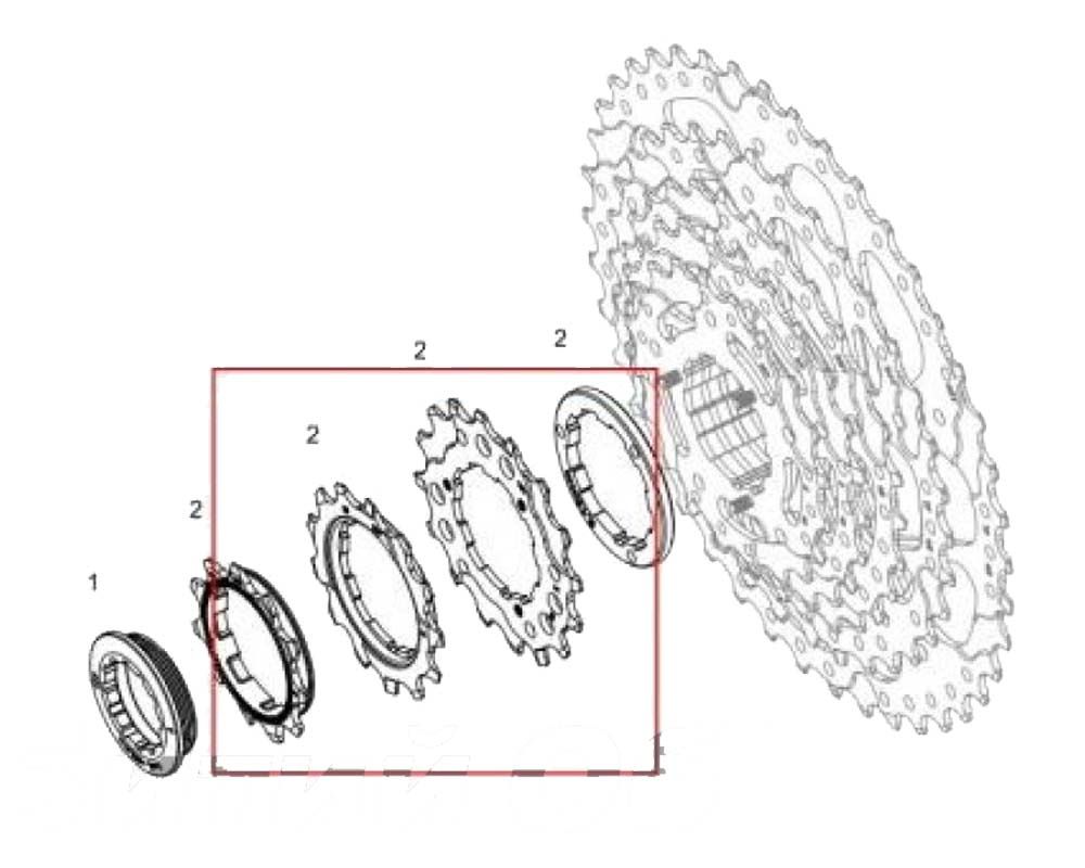 Запасные звезды для кассеты TEKTRO CS-M330, 11-13-16з, 3 шт.