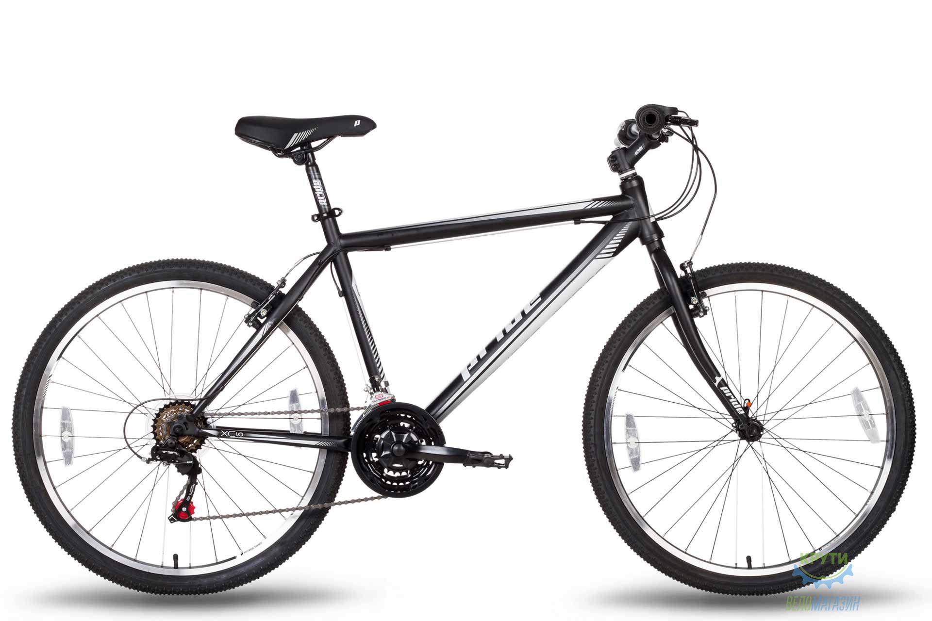Велосипед 26'' PRIDE XC-1.0 - 17 черно-белый матовый 2016