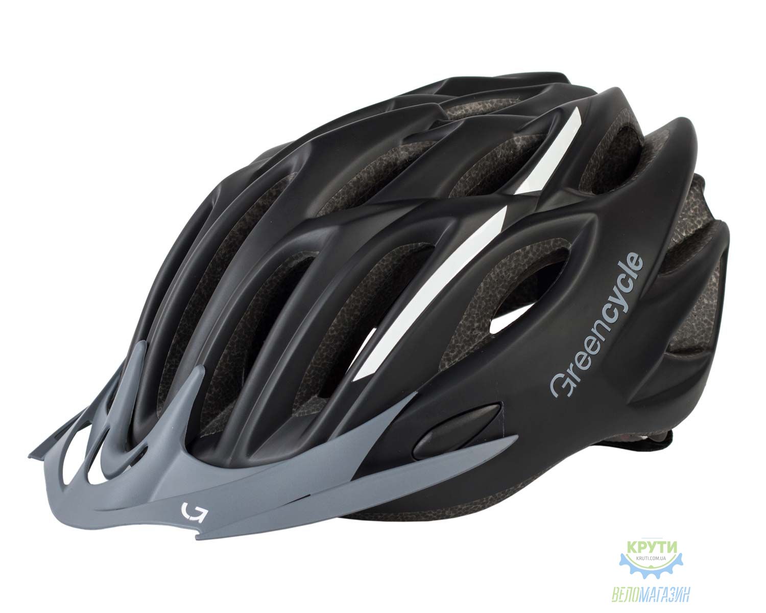 шлем Green Cycle Rock размер 54-58см черно-белый