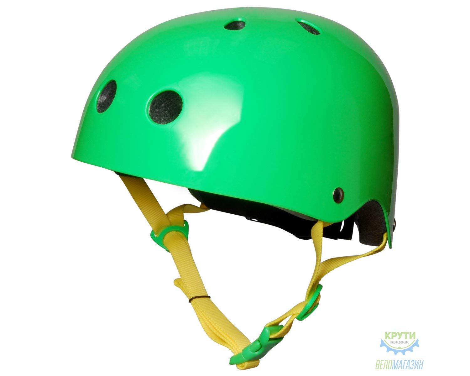 шолом дитячий Kiddimoto неоновий зелёный, розмір M 53-58см