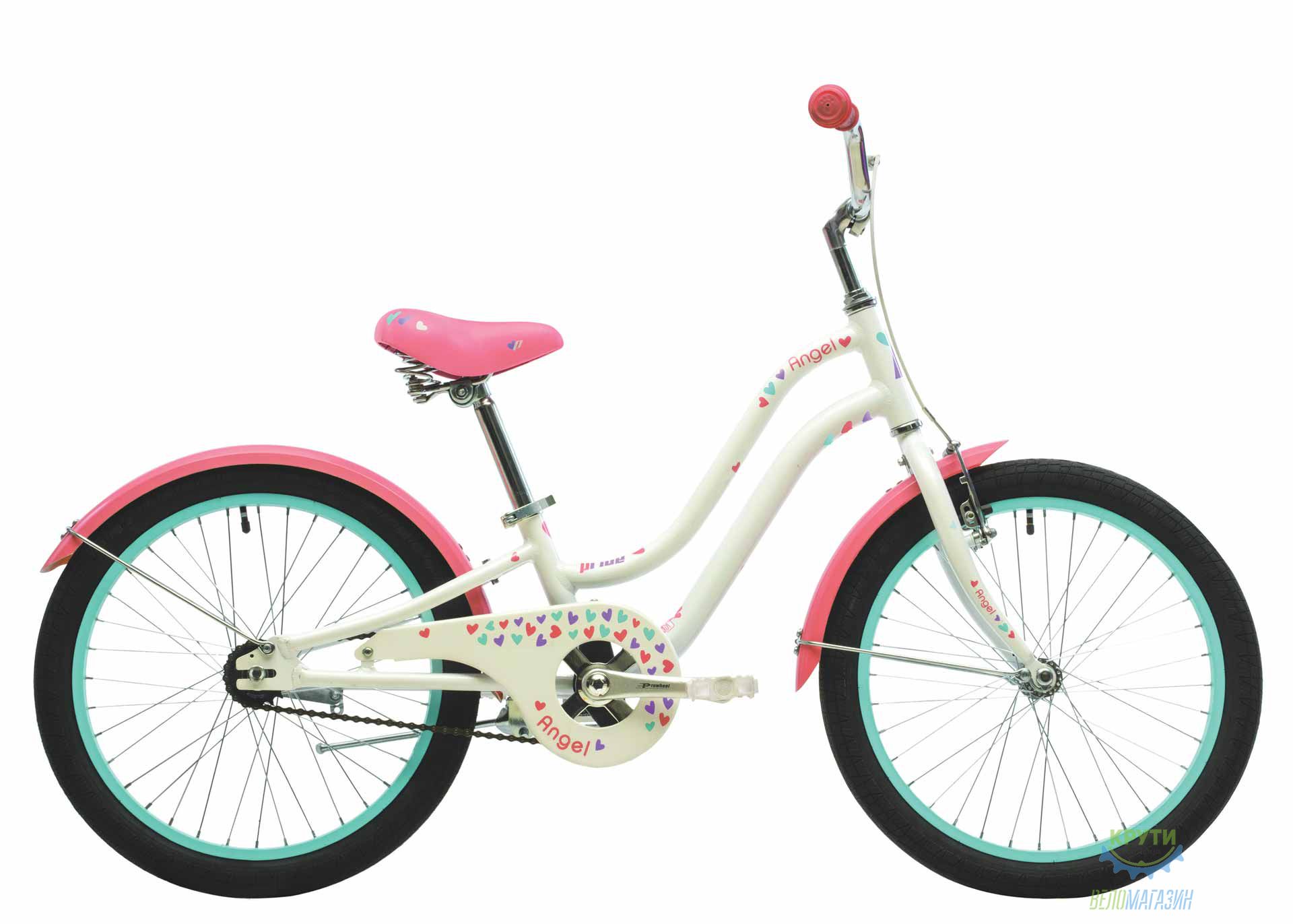 Велосипед 20" Pride Angel Білий/Рожевий Лак 2017